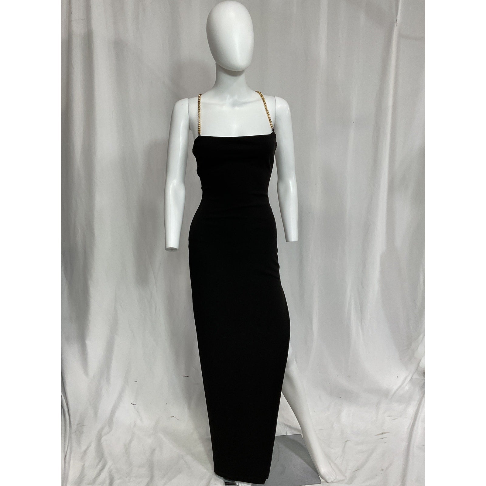 Nookie 'Estella' Black Ponte Side Slit Gown Size S
