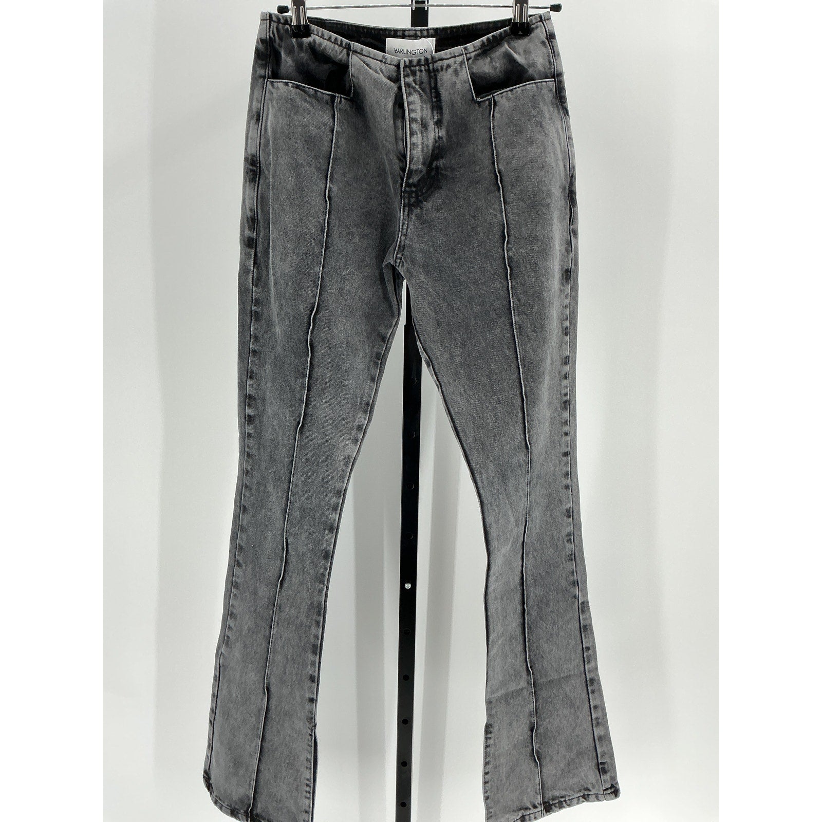 16Arlington 'Maroa' Grey Denim High-Rise Flared Denim Jeans Size 6 - NWT