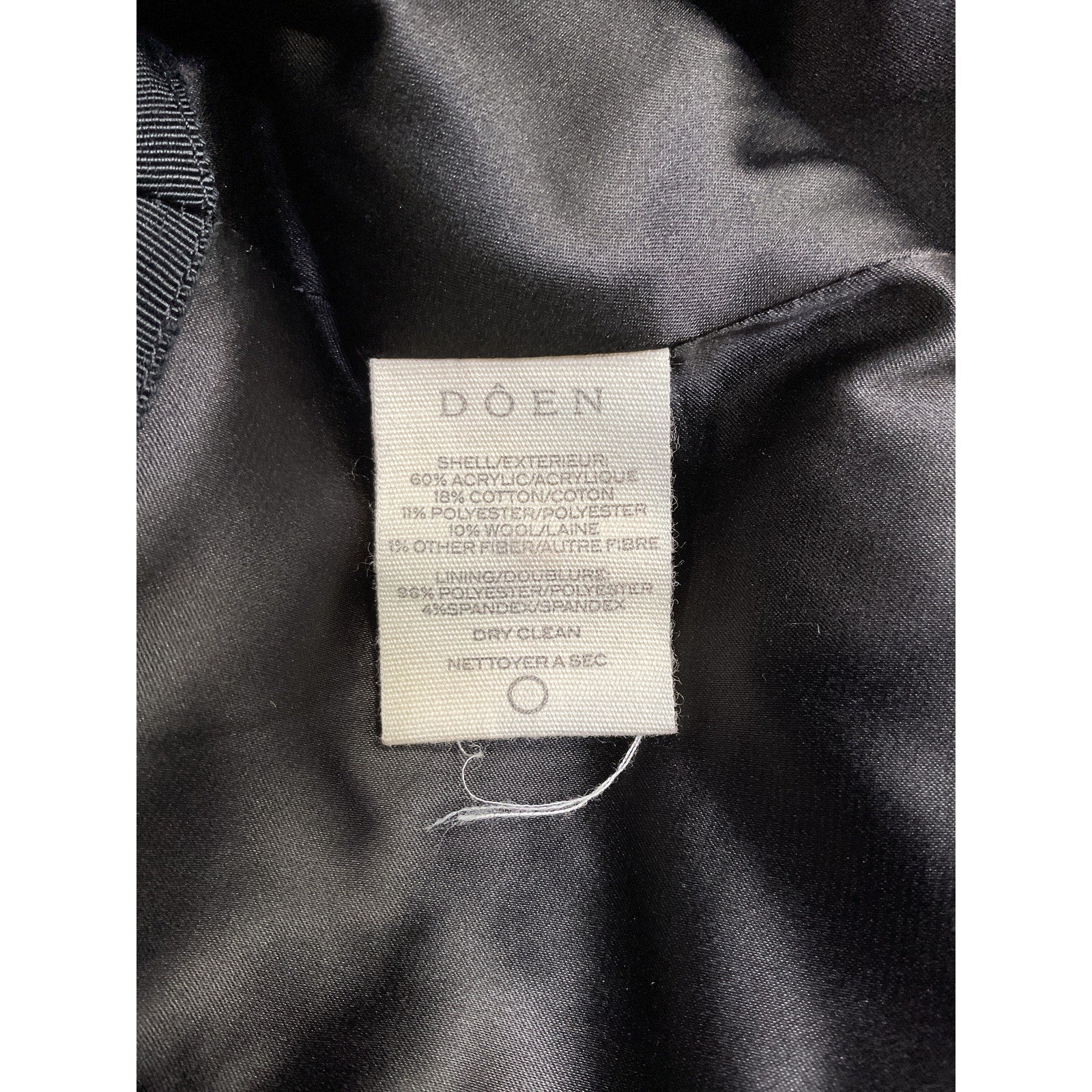 D�en 'Elina' Black Acrylic Skirt Size 10
