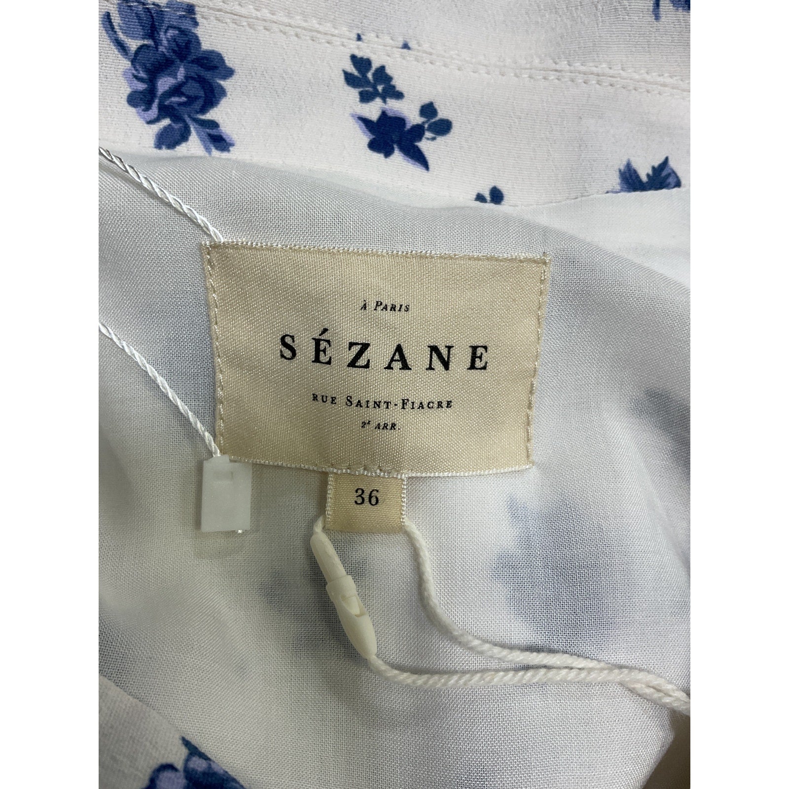 S�zane 'Aurora' White Viscose Dress Size 36 - NWT