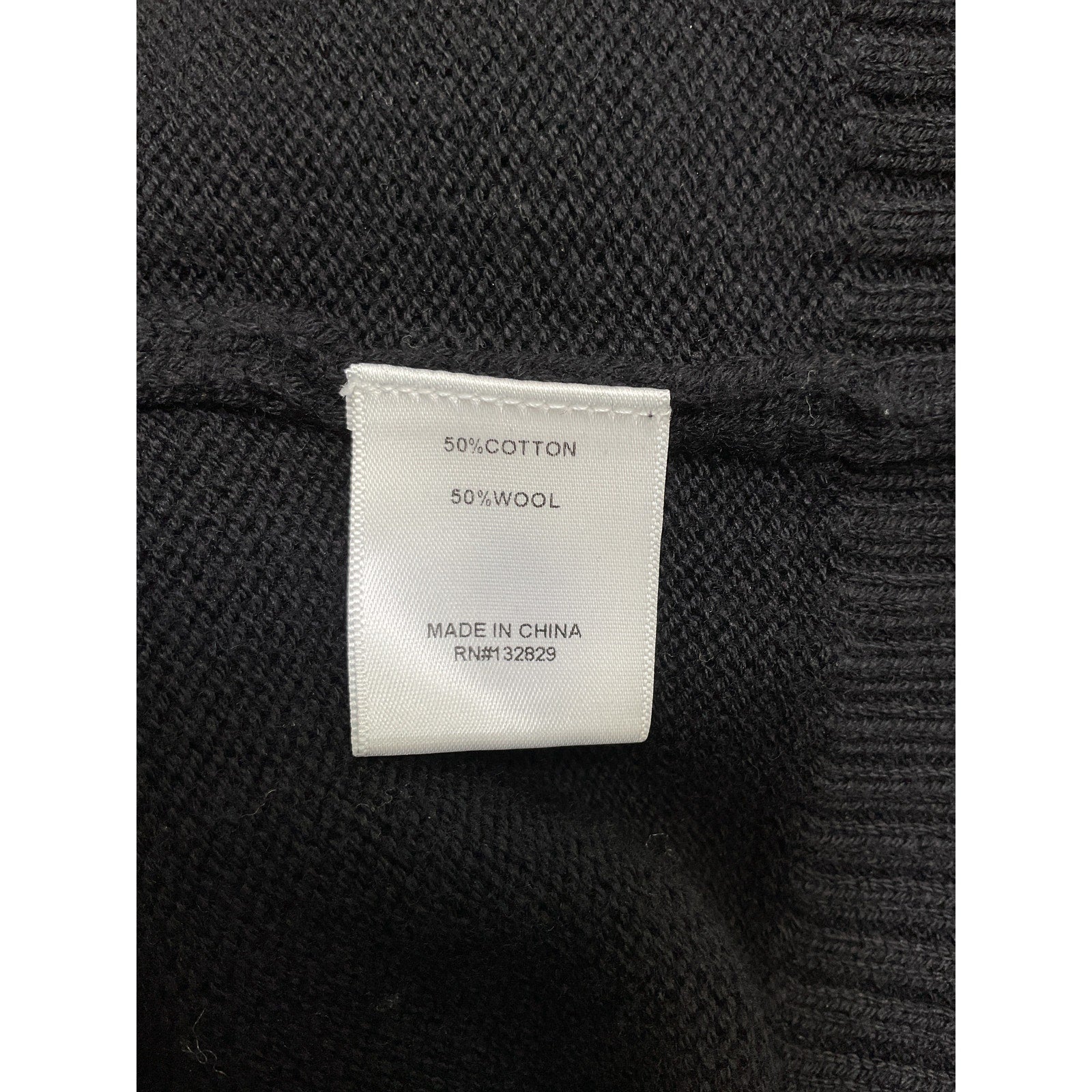 L'Academie 'By Marianna' Black Cotton Ronny Turtleneck Sweater Size S
