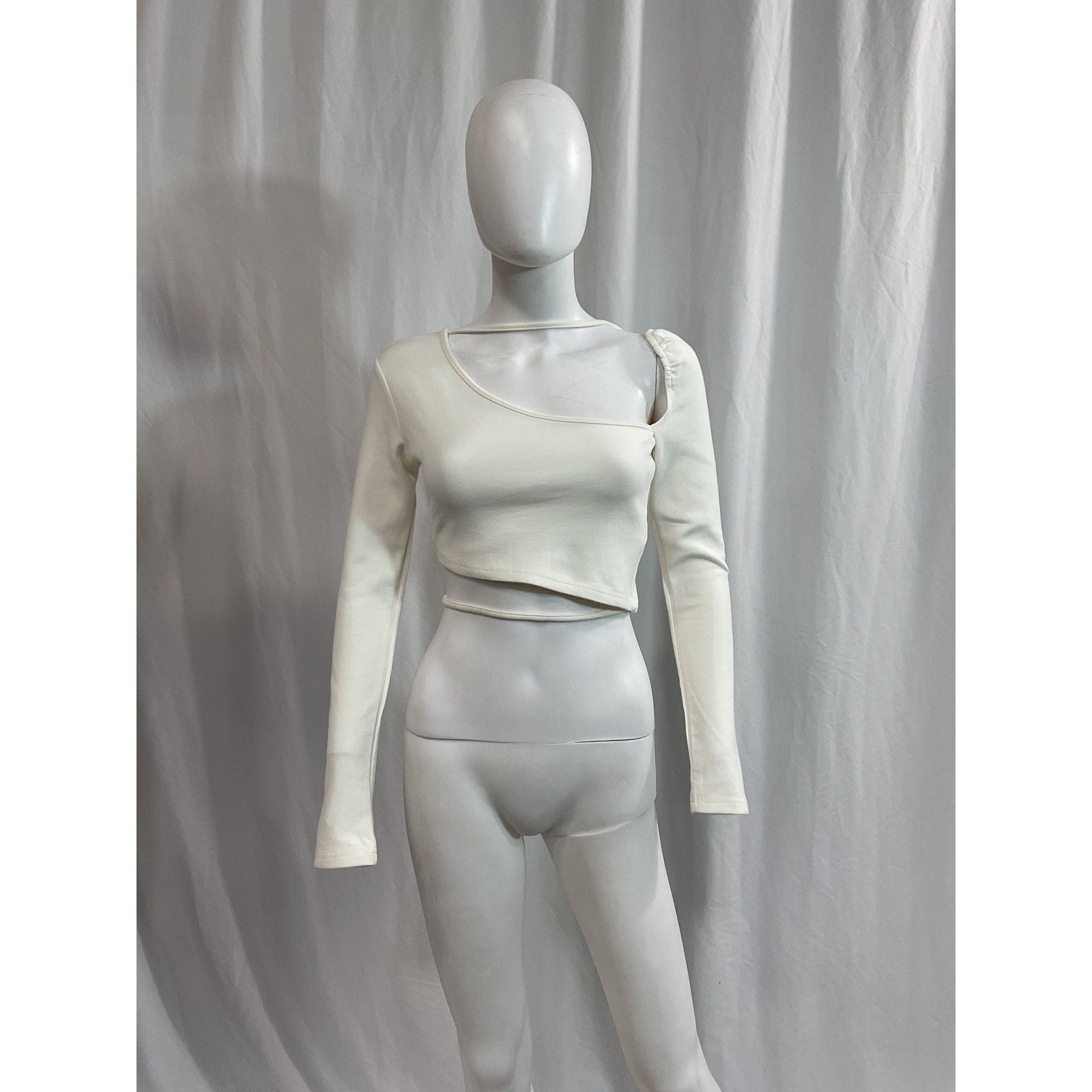 Atoir 'Promise Me' White Ponte Crop Top Size S