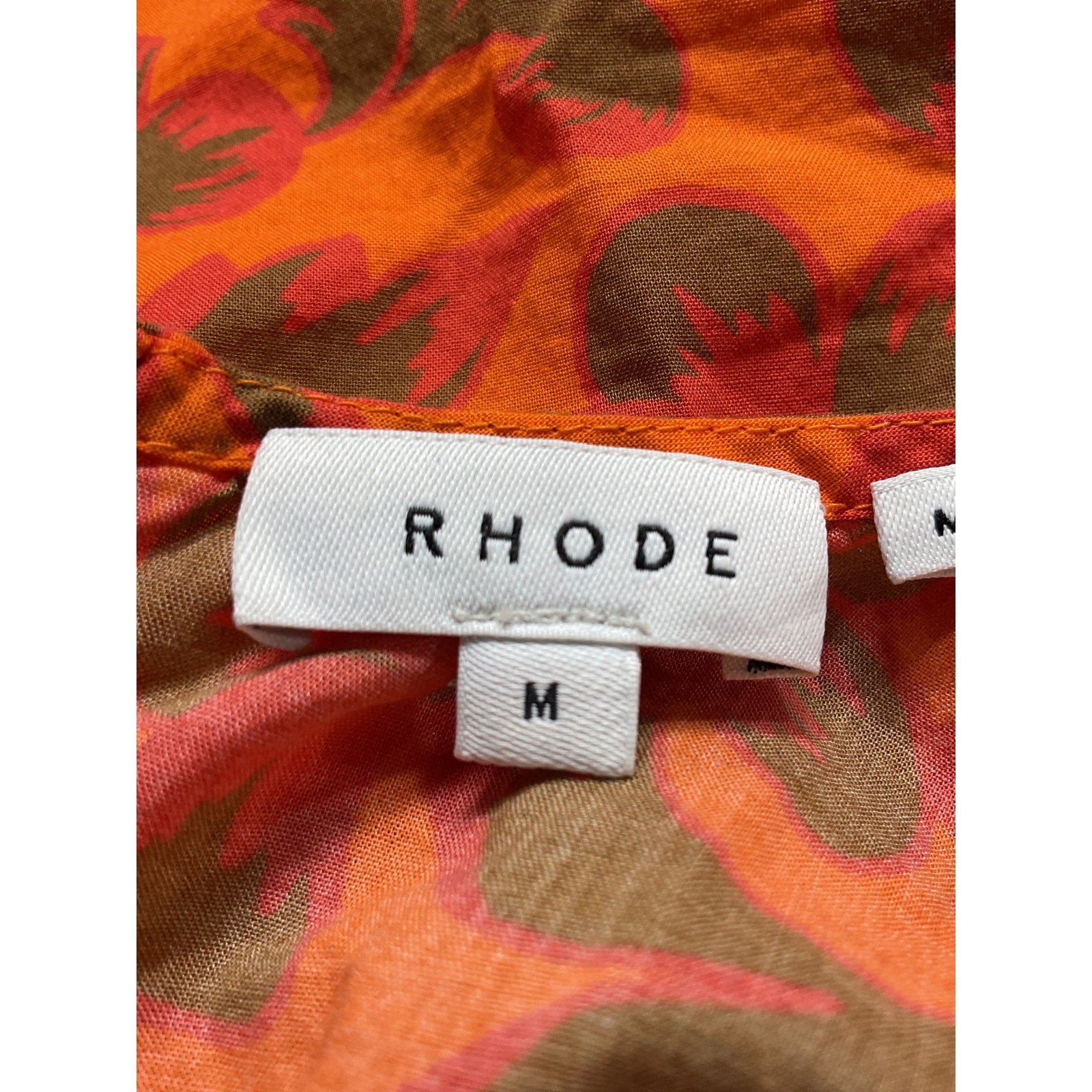 Rhode 'Tilda' Red Poplin Ruffle Dress Size M