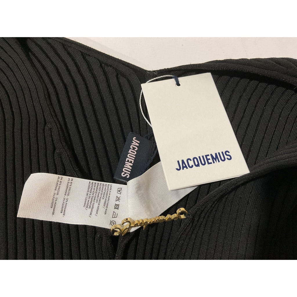 Jacquemus 'La Maille' Black Viscose Pralu Size 34 - NWT