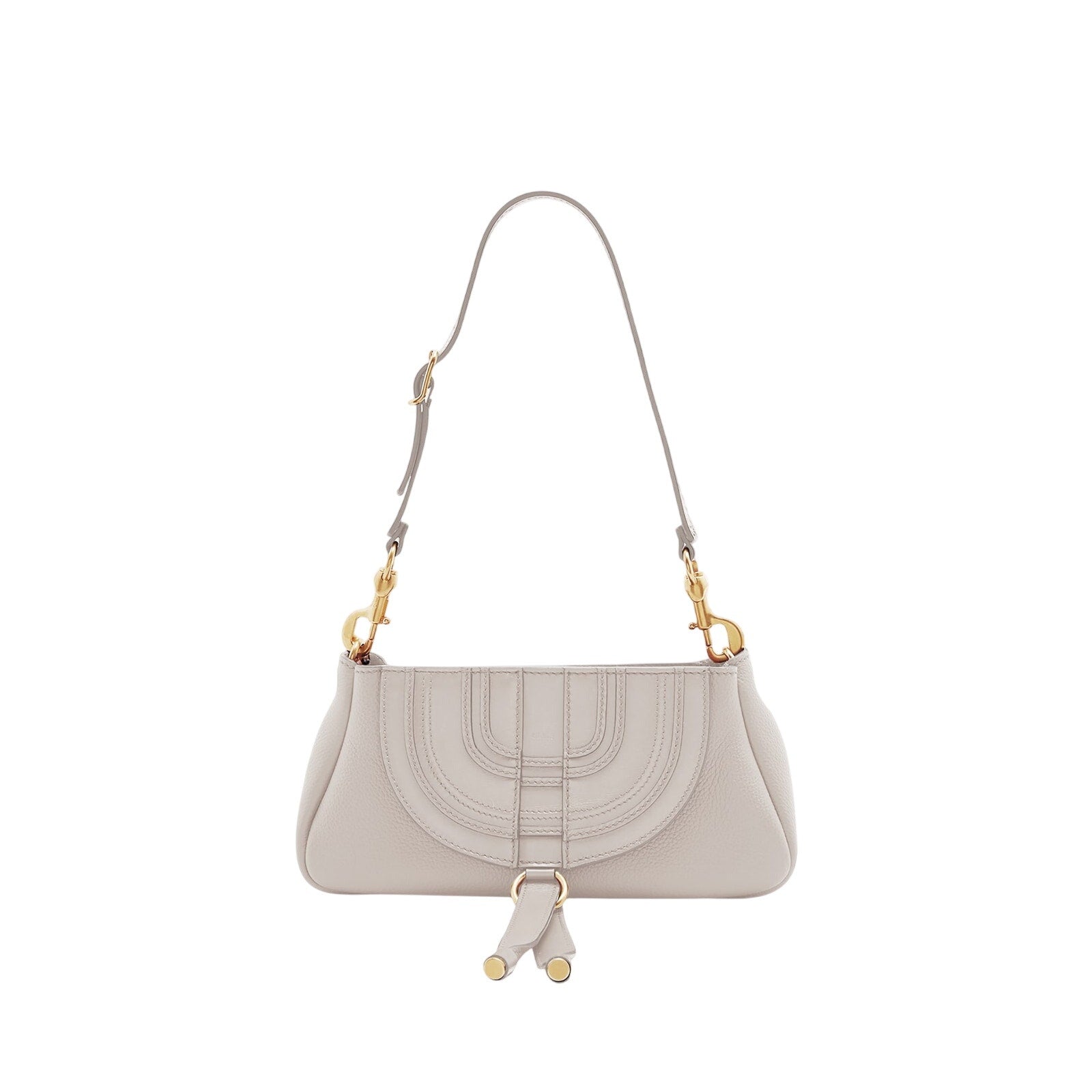 Chlo� 'Marcie' Grey Leather Small Clutch Shoulder Bag