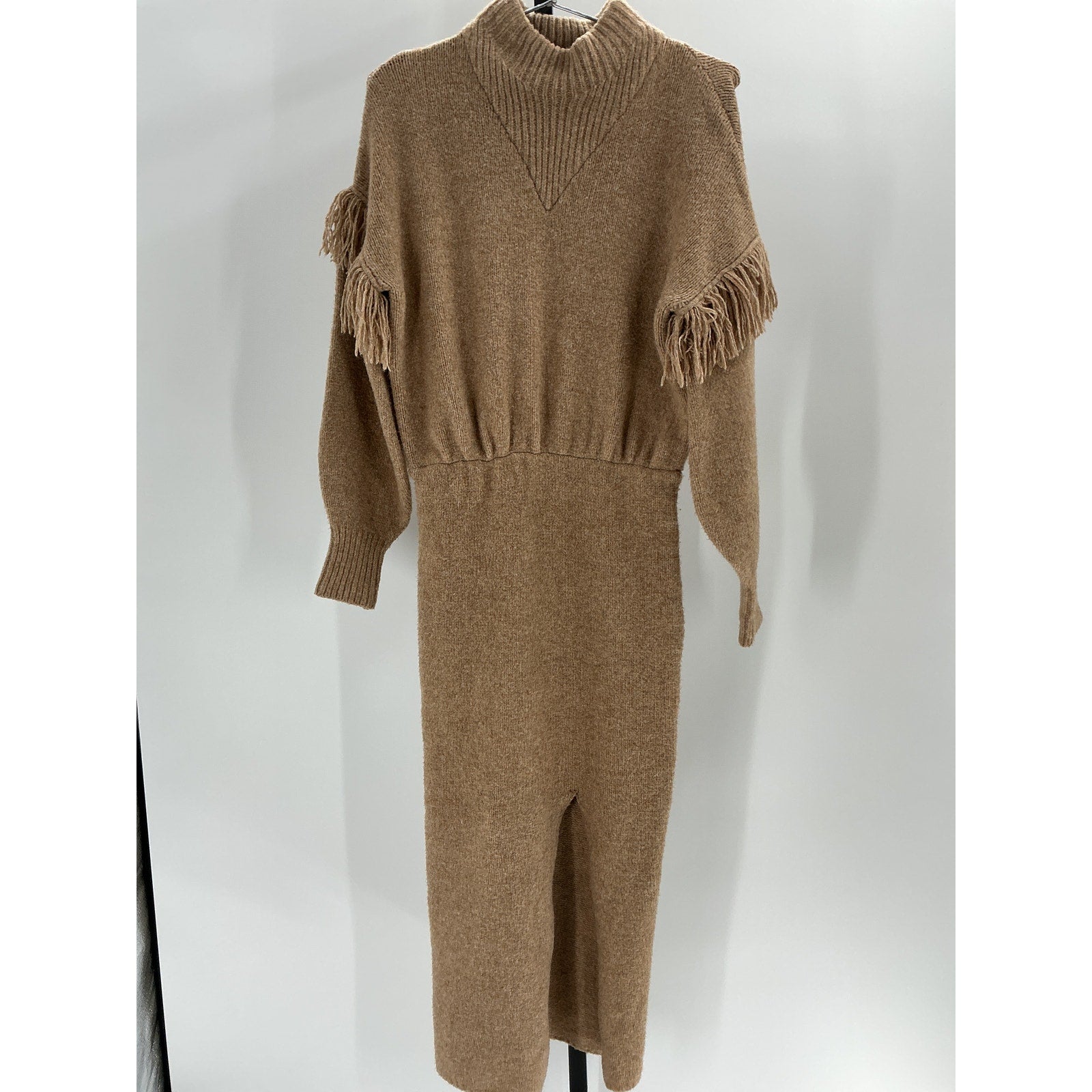 Saylor 'Angelle' Brown Acrylic Sweater Dress Size M
