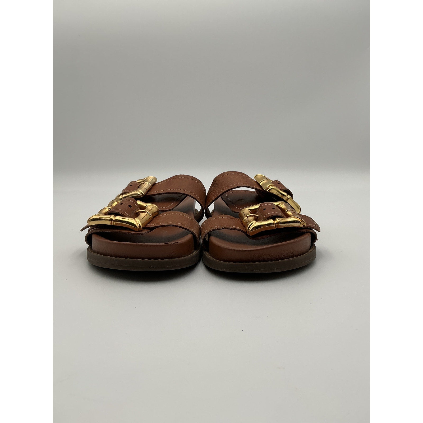 Schutz 'Enola' Brown Leather Sporty Sandal Size 7.5