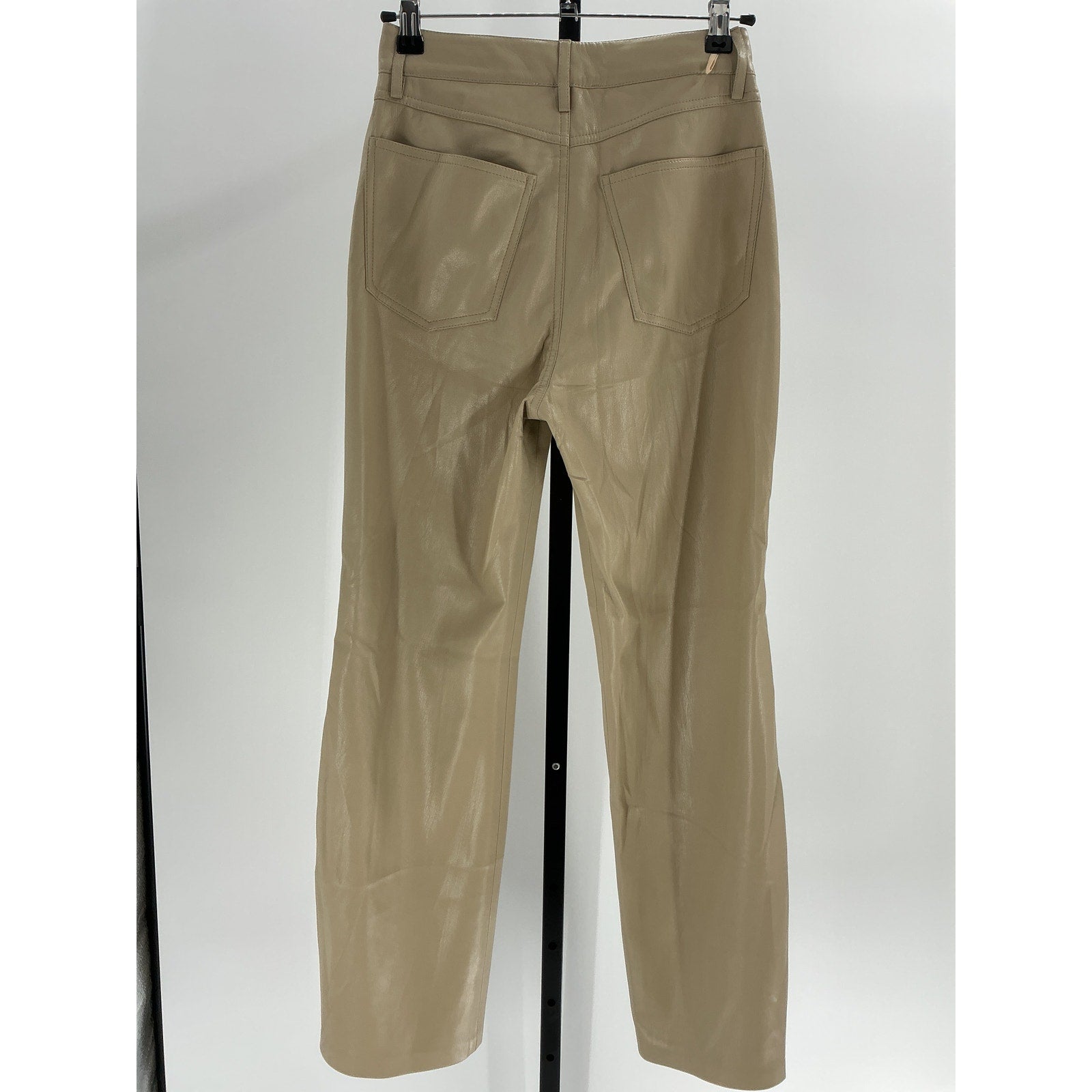 Nanushka 'Zoey' Beige Polyester Cropped Flared Pants Size XS