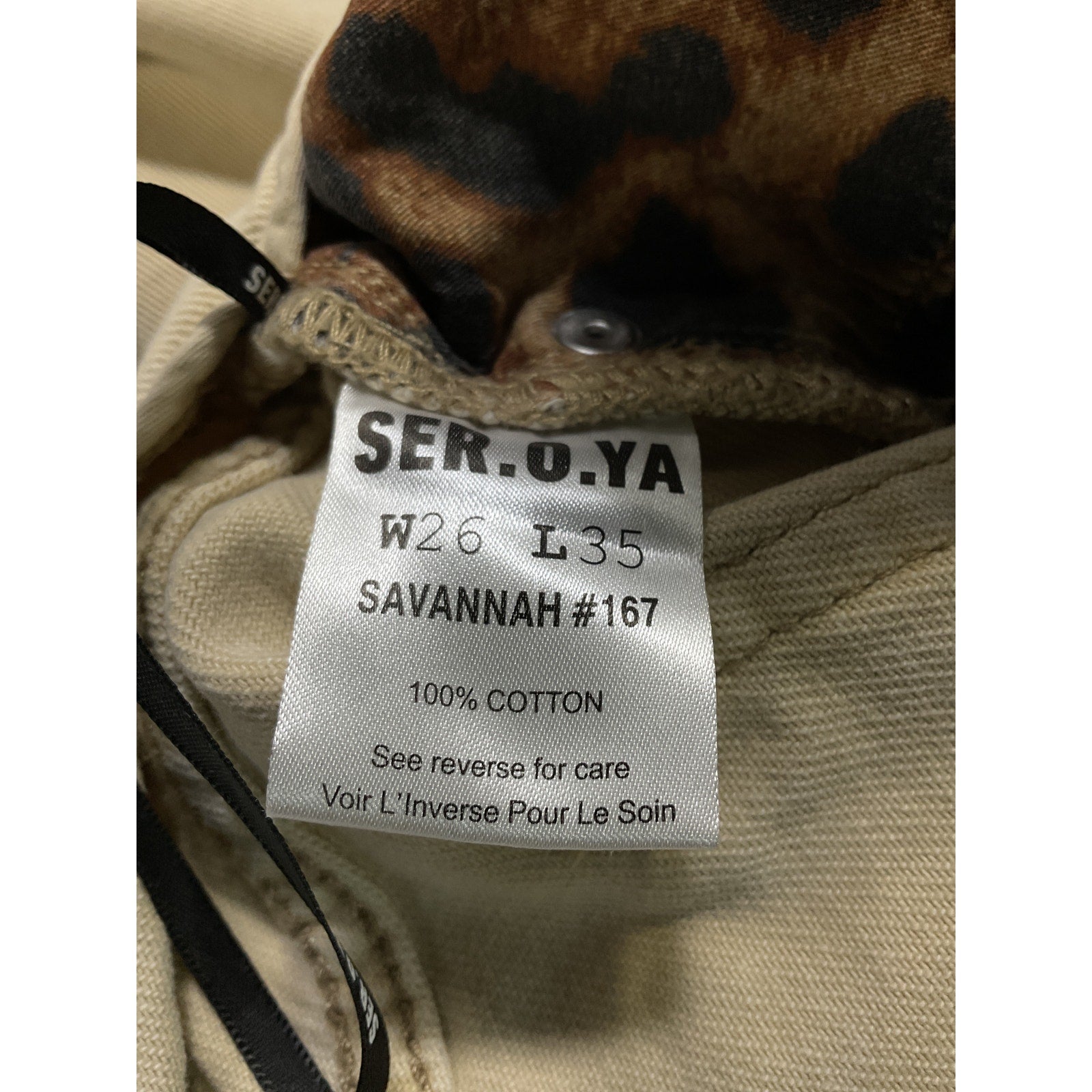Ser.O.Ya 'Christy' Tan Denim Jean Size 26