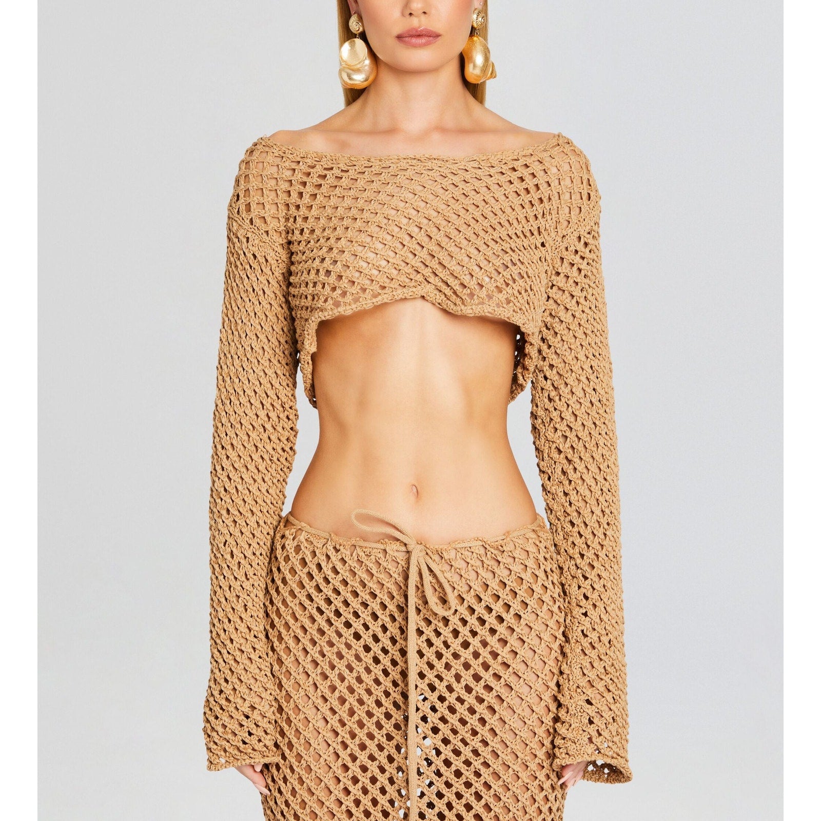 Bananhot 'Magen' Beige Cotton Knitted Shirt Size XS-S