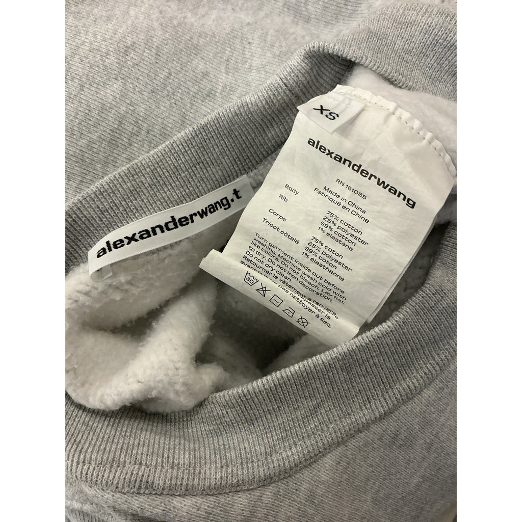 Alexanderwang.T Gray Crewneck Sweatshirt Size XS