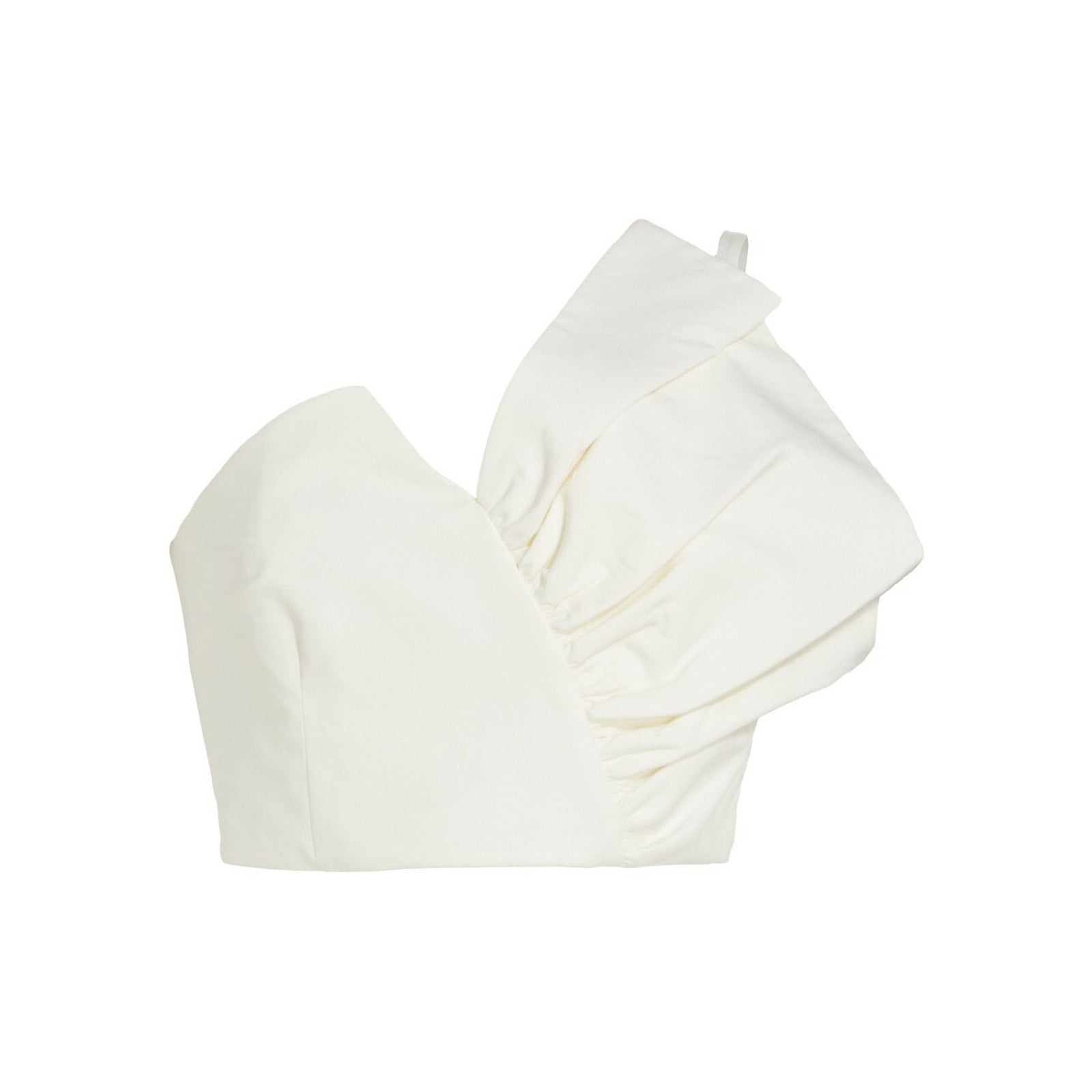 Amur 'Declan' White Cotton Ruffle Bustier Top Size 0