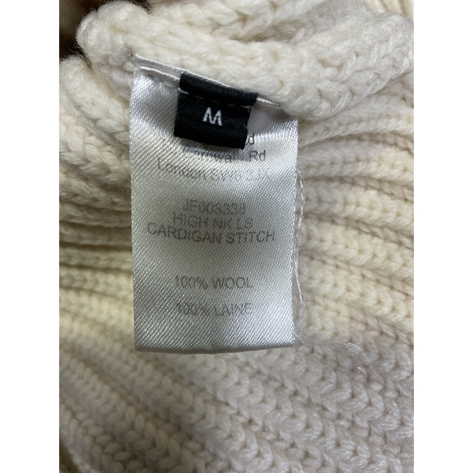 Joseph 'Relaxed' White Wool Turtleneck Sweater Size M