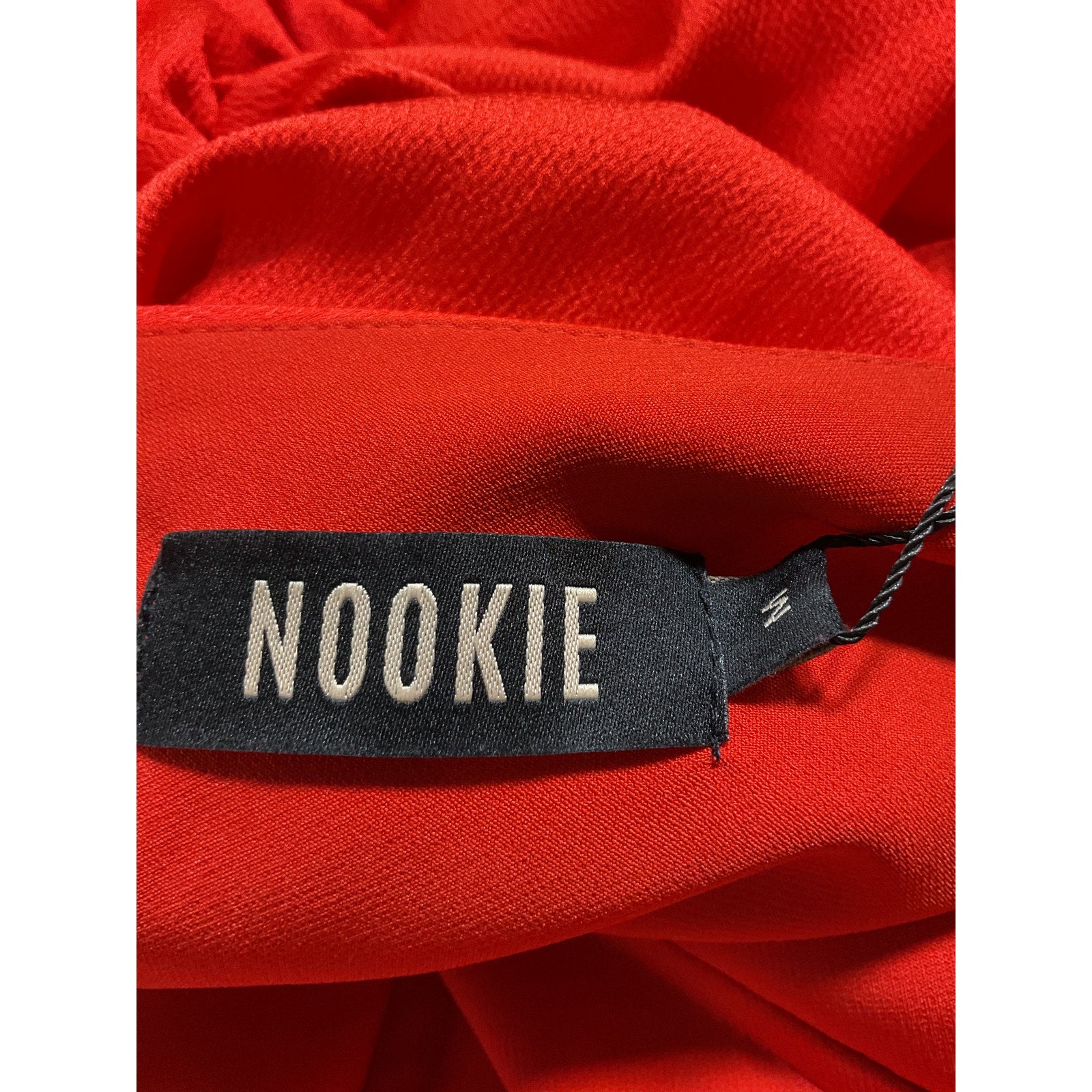 Nookie 'Cooper' Orange Crepe Midi Dress Size M - NWT