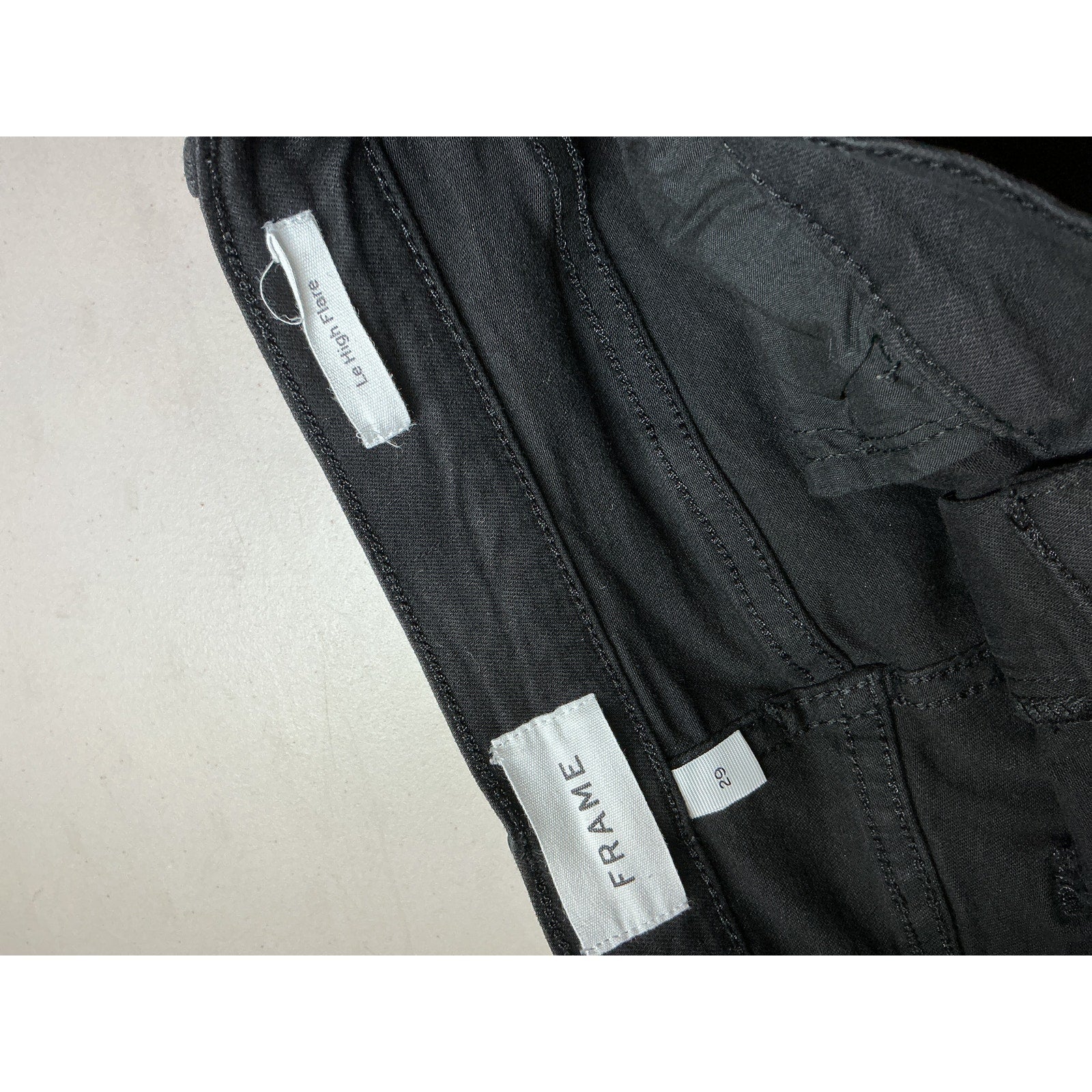 Frame 'Le' Black Cotton High Flare Jeans Size 29
