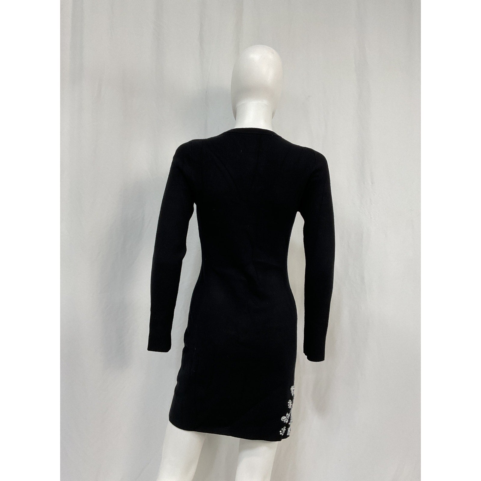 Saylor 'Reid' Black Viscose Mini Dress Size S