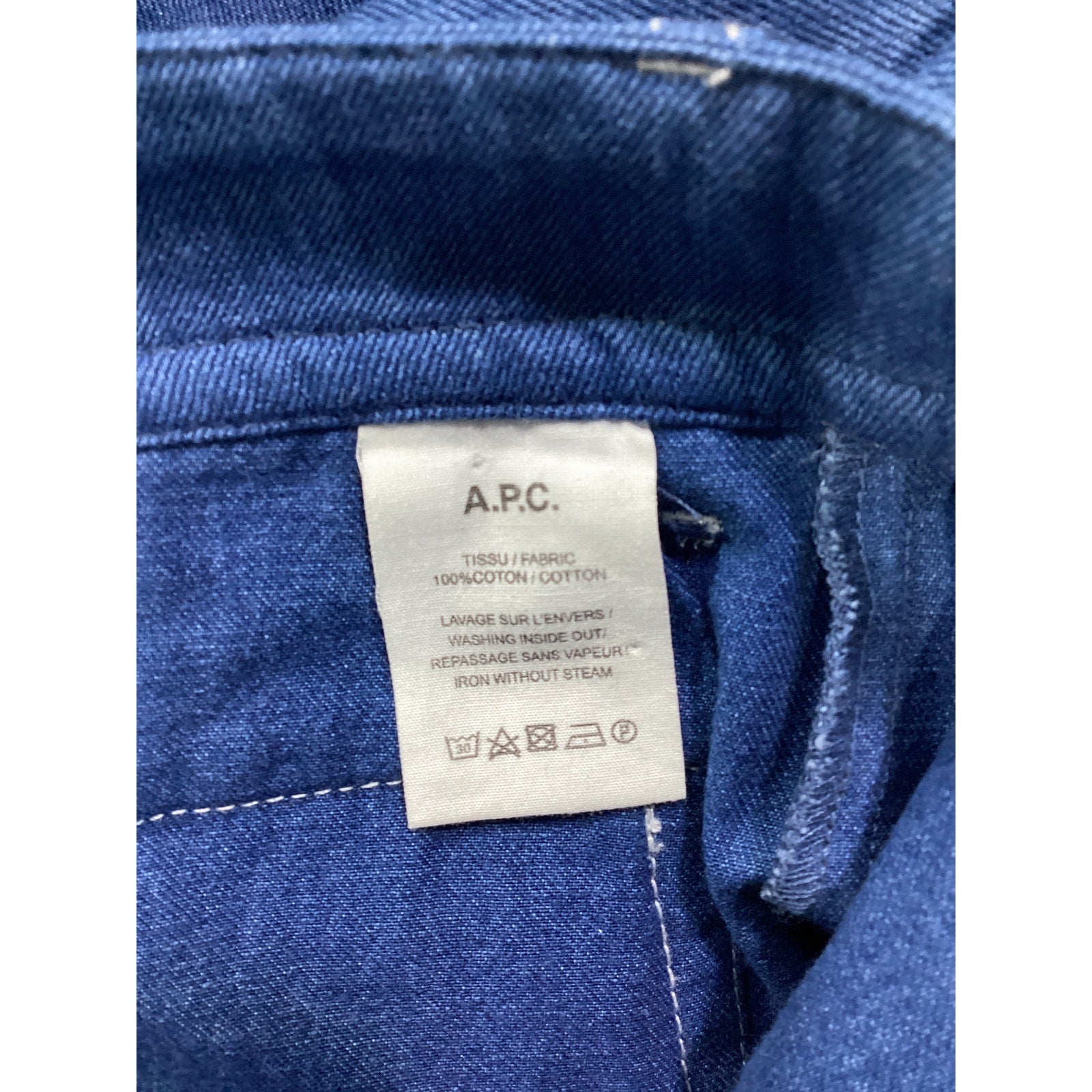 A.P.C. Mid-Rise Blue Wide Leg Denim Jeans Size 26