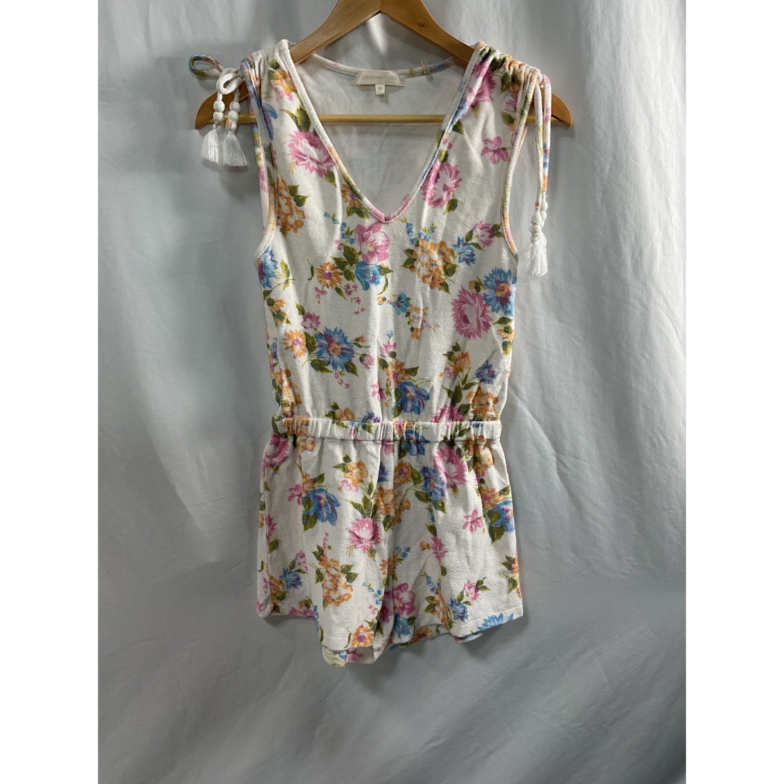 Loveshackfancy 'Bascom' White V Neck Jumper / Romper Size XS