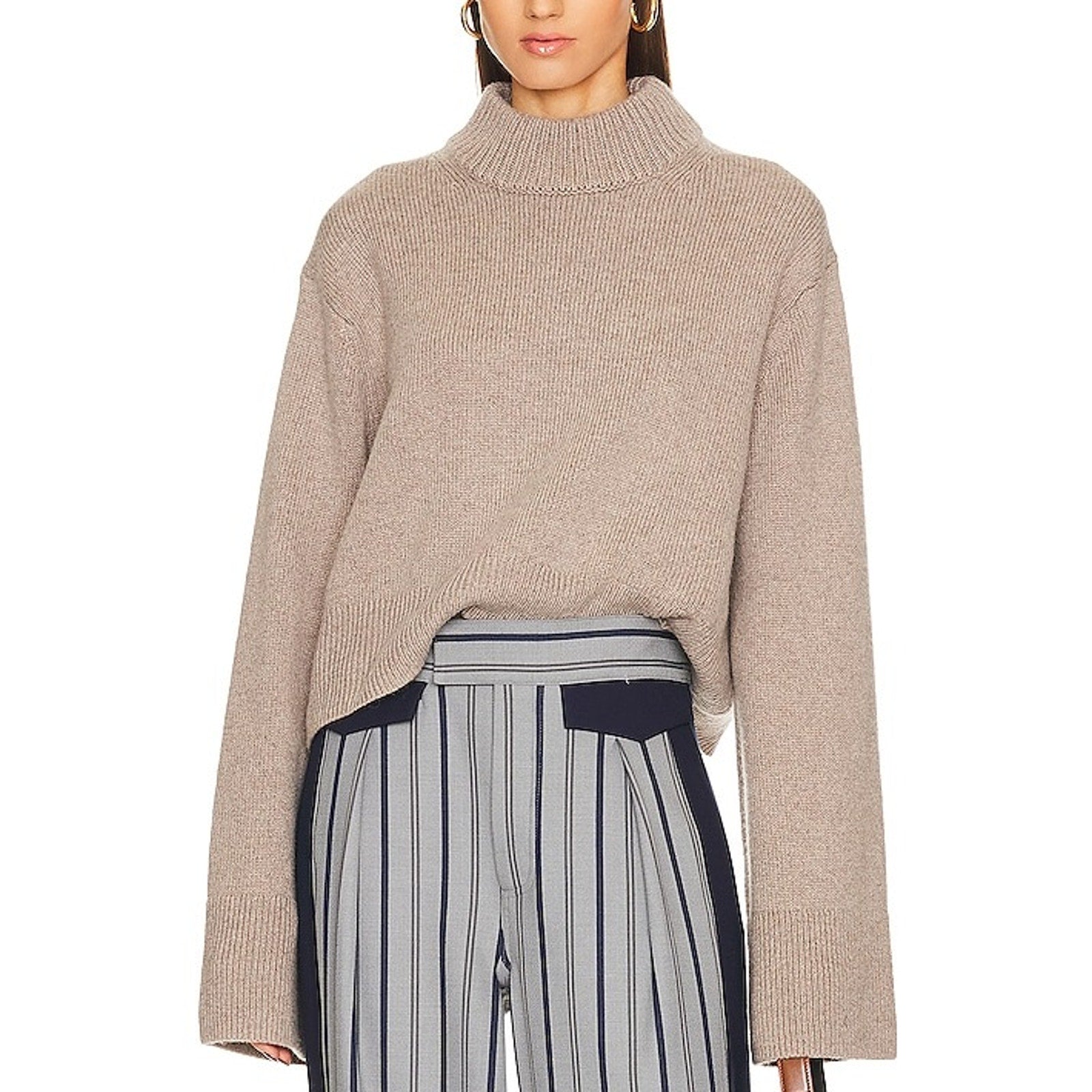 Helsa 'Pamelia' Grey Nylon Crew Neck Sweater Size S