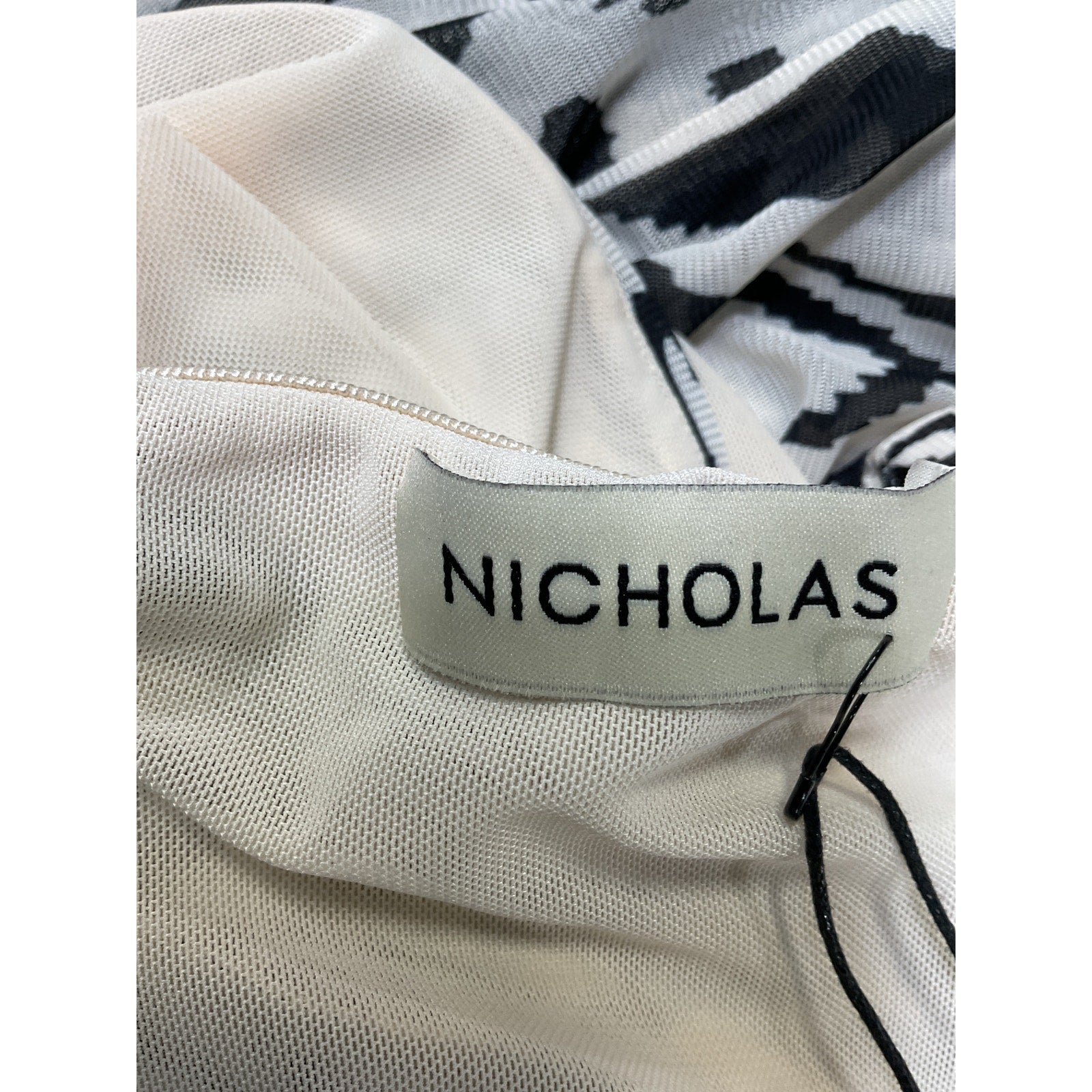 Nicholas 'Drue' White Draped Asymmetrical One Shoulder Midi Dress Size 4