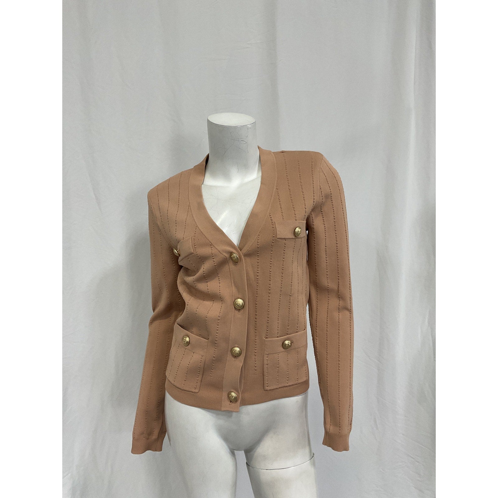 L'Agence 'Calypso' Pink Rayon Cardigan Size S