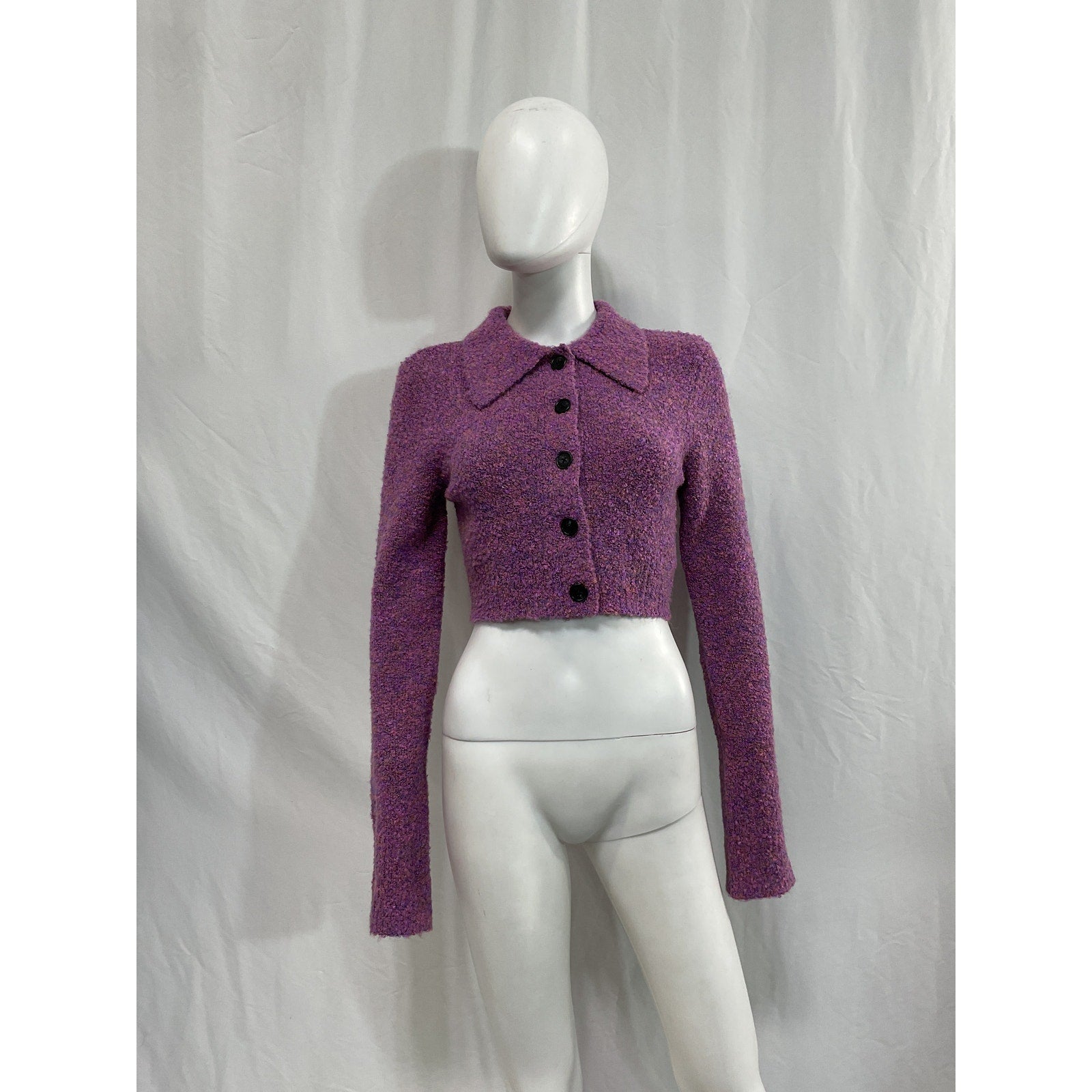 Apparis 'Molly' Purple Acrylic Cropped Cardigan Size S - NWT
