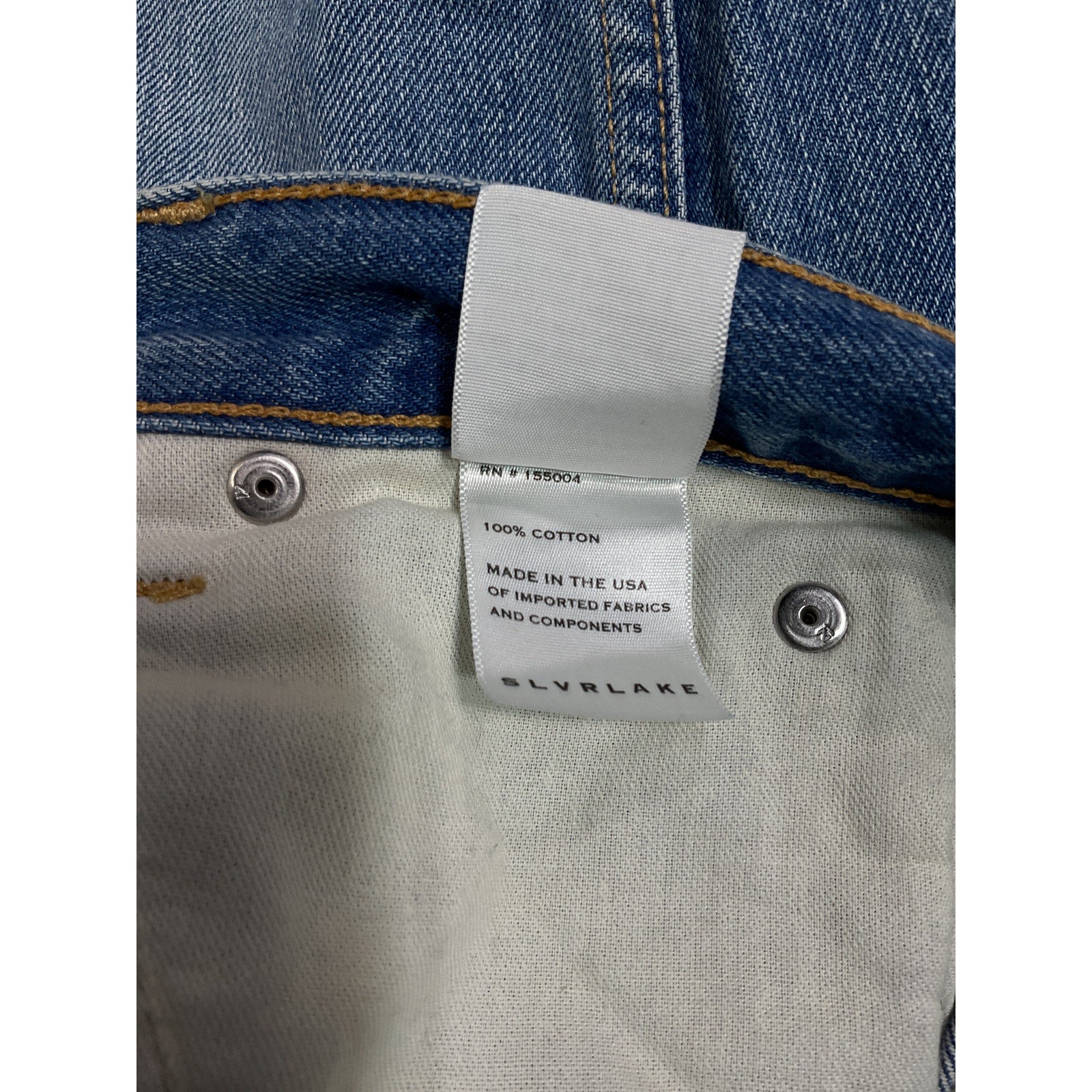 Slvrlake 'London' Blue High Waist Straight Leg Denim Jeans Size 27