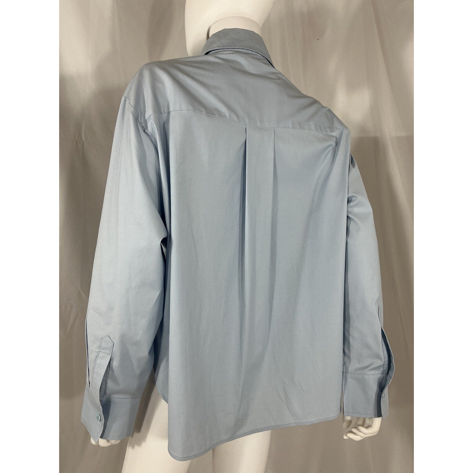 Reformation 'Andy' Blue Cotton Oversized Shirt Size S