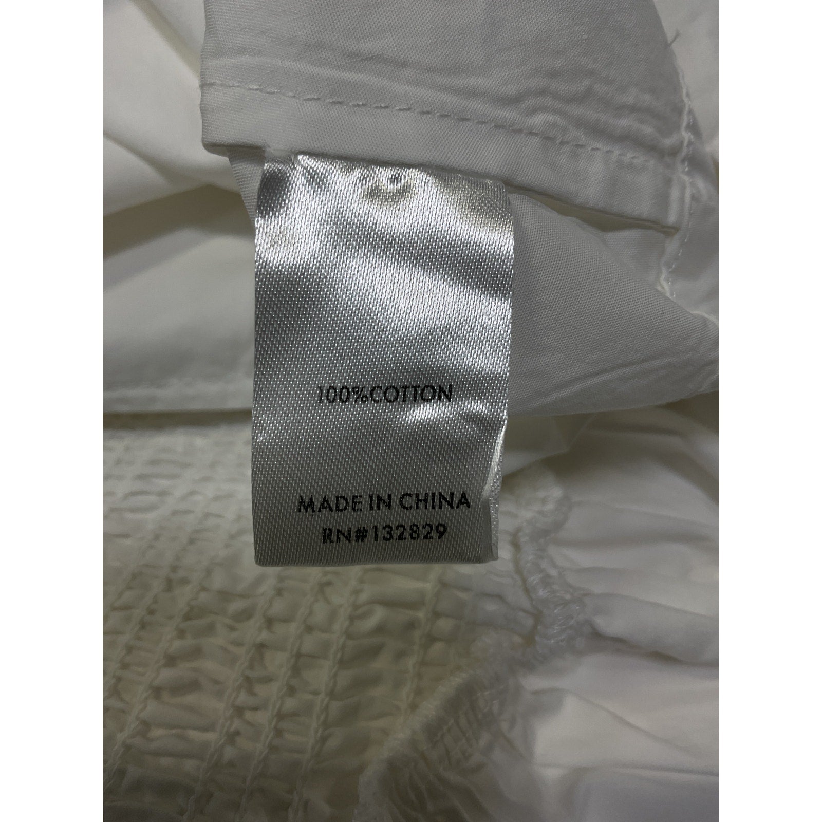 L'Academie 'Armanda' White Cotton Poplin Midi Dress Size M