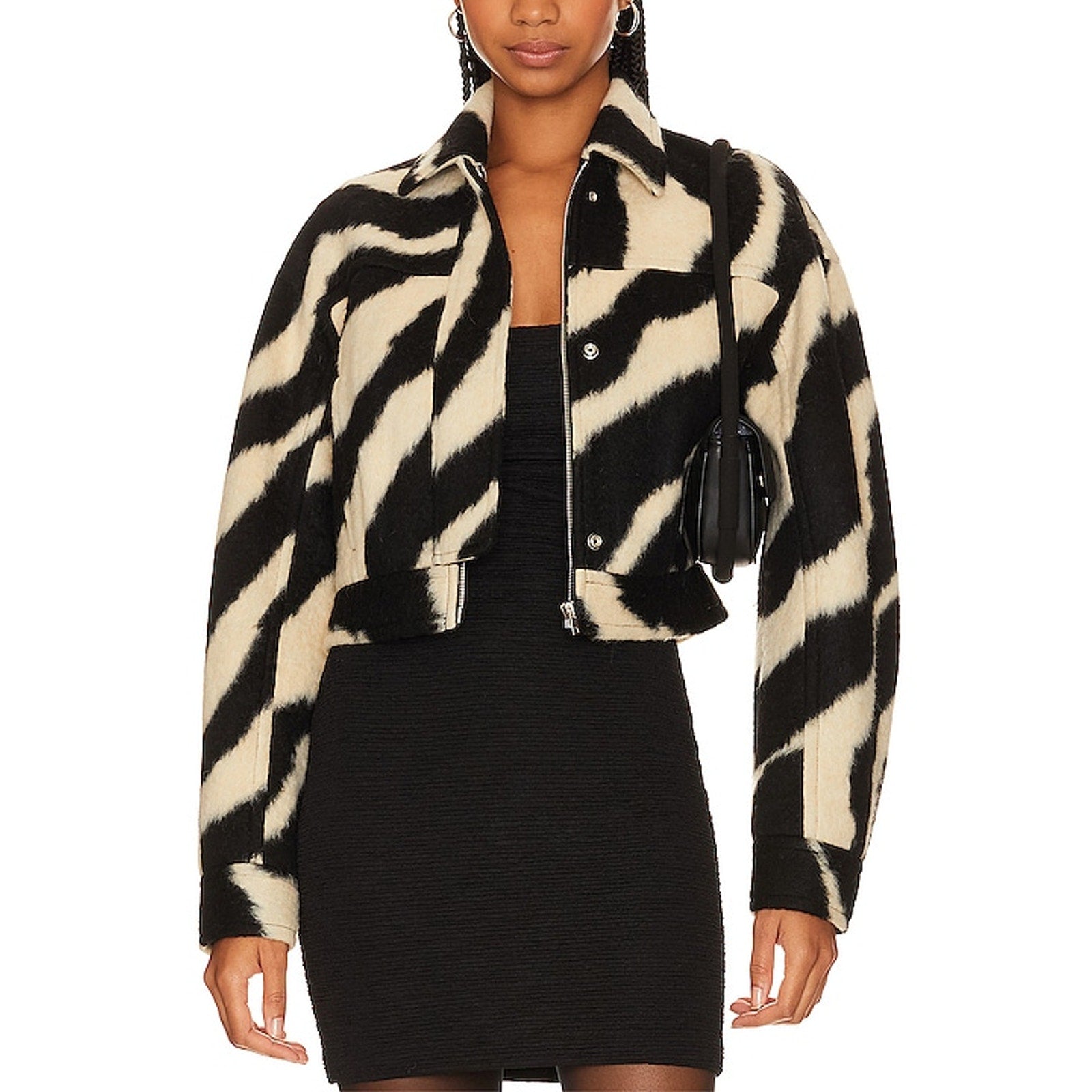 Iro 'Eraki' Black Acrylic Jacket Size 34