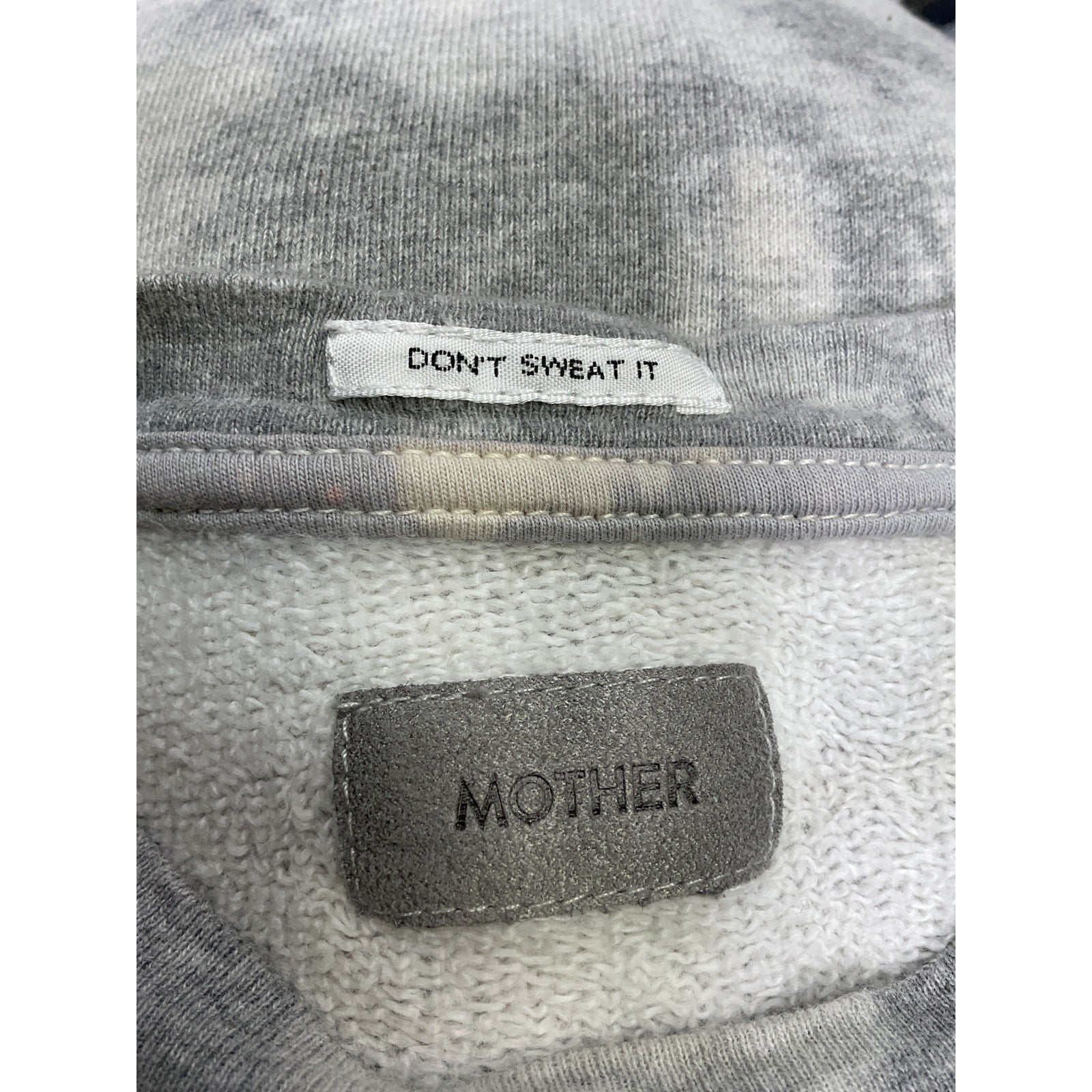 Mother 'The Drop' Gray Crew Neck Square Graphic Sweatshirt Size XS
