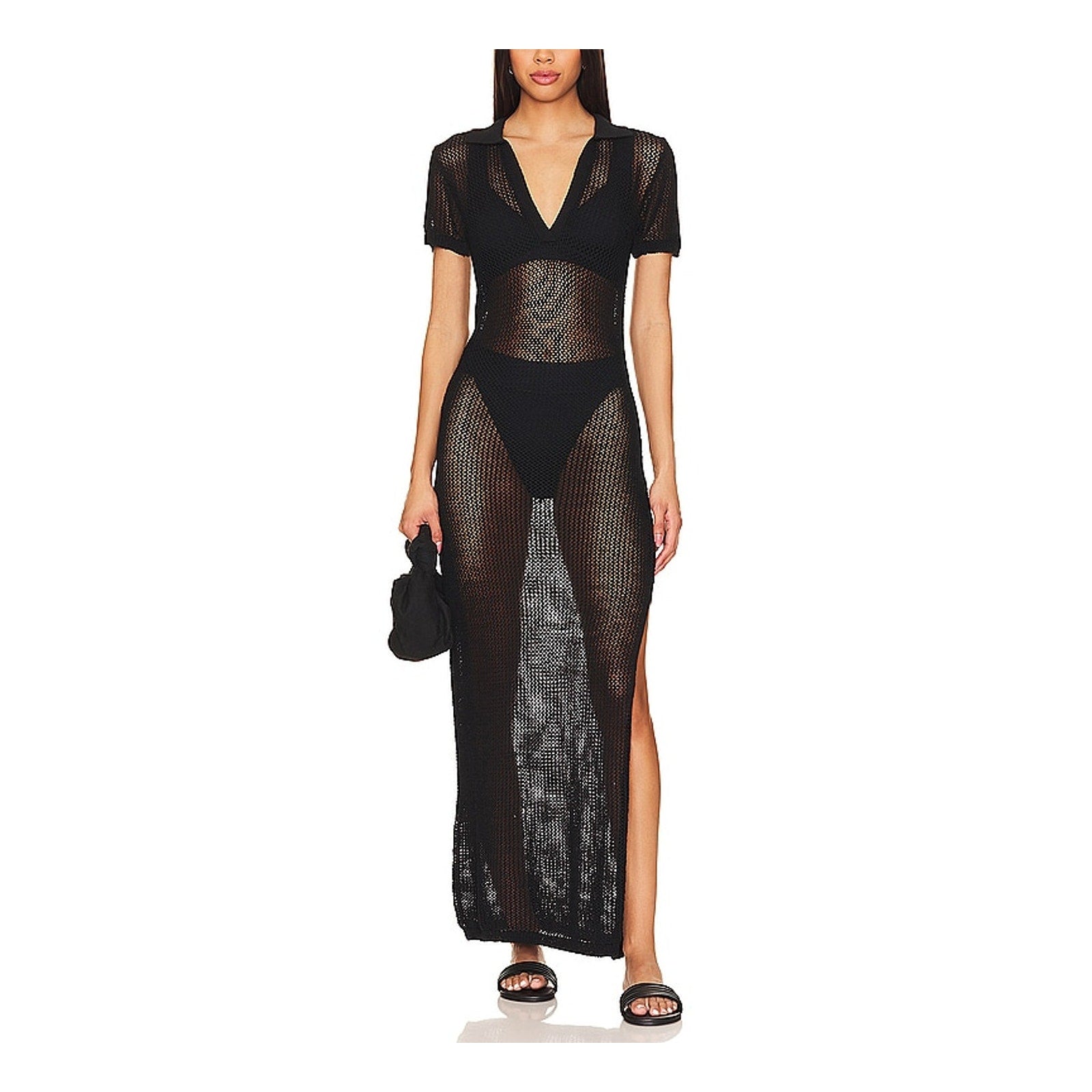 Lspace 'Sydney' Black Polyester Cover Up Size XS