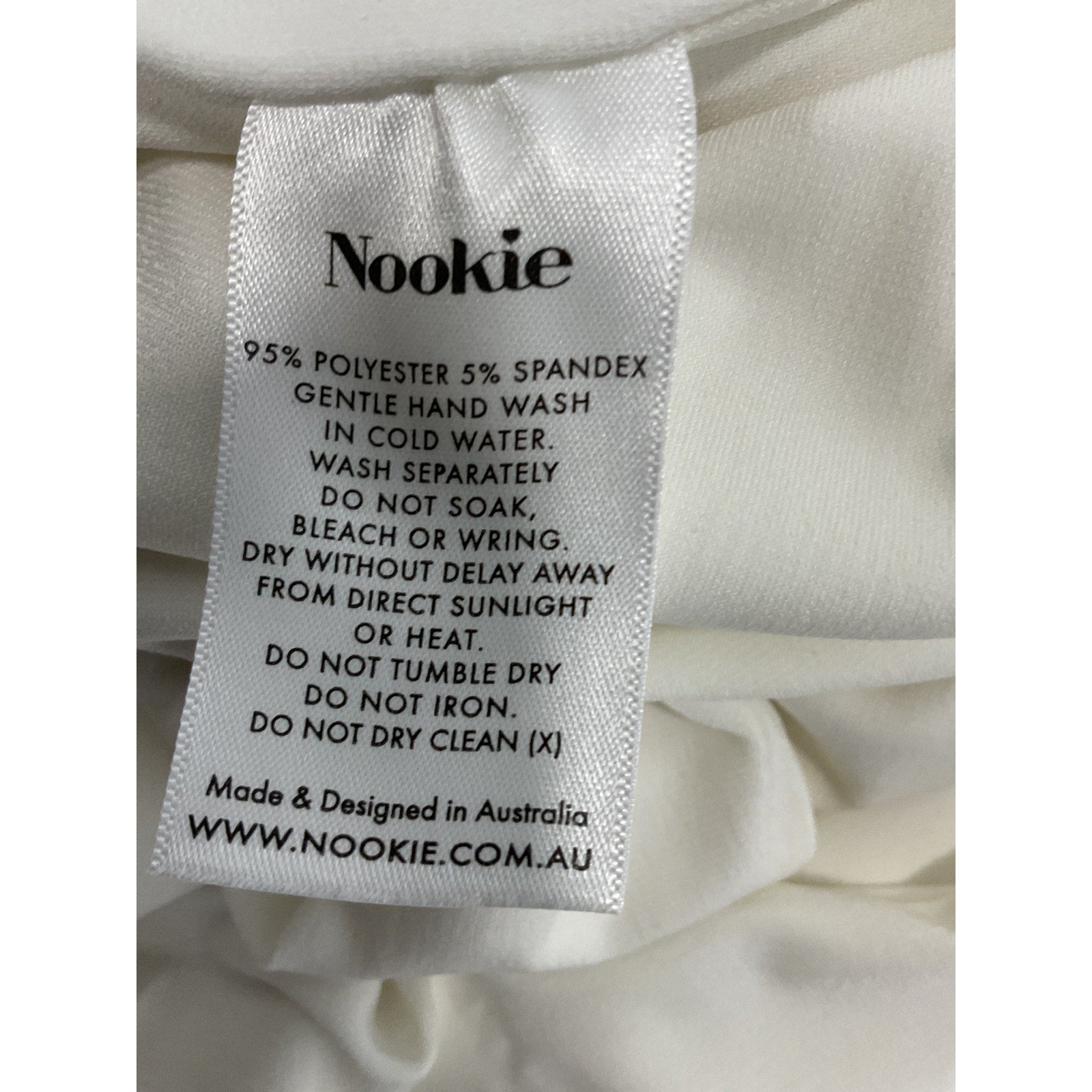 Nookie 'Alyssa' White Chain Asymmetric Skirt Size XS