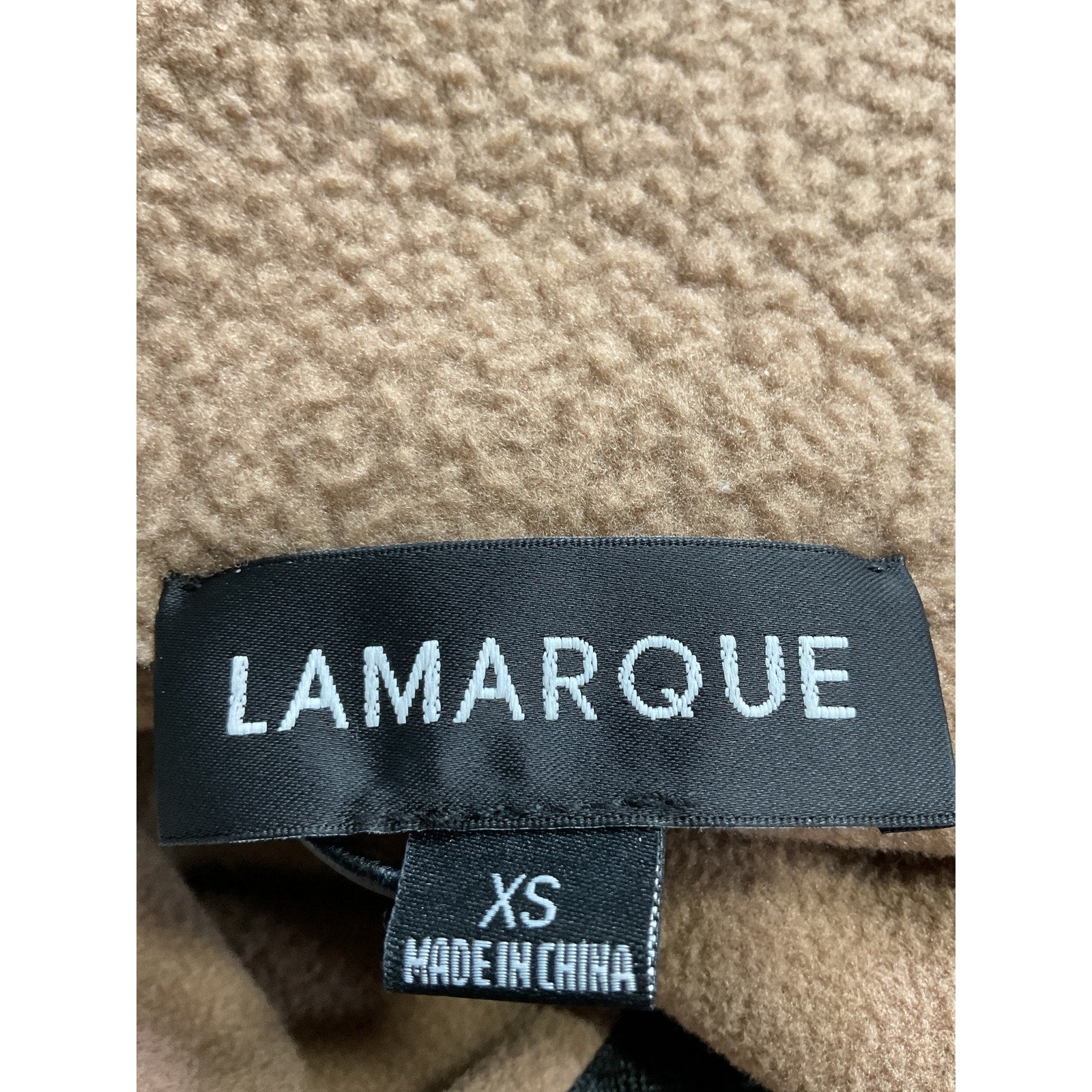 Lamarque 'Helsa' Brown Leather Trim Pullover Size XS