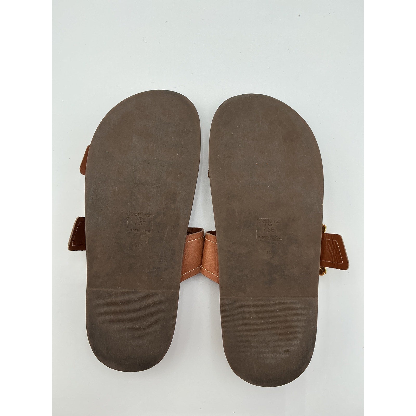 Schutz 'Enola' Brown Leather Sporty Sandal Size 7.5