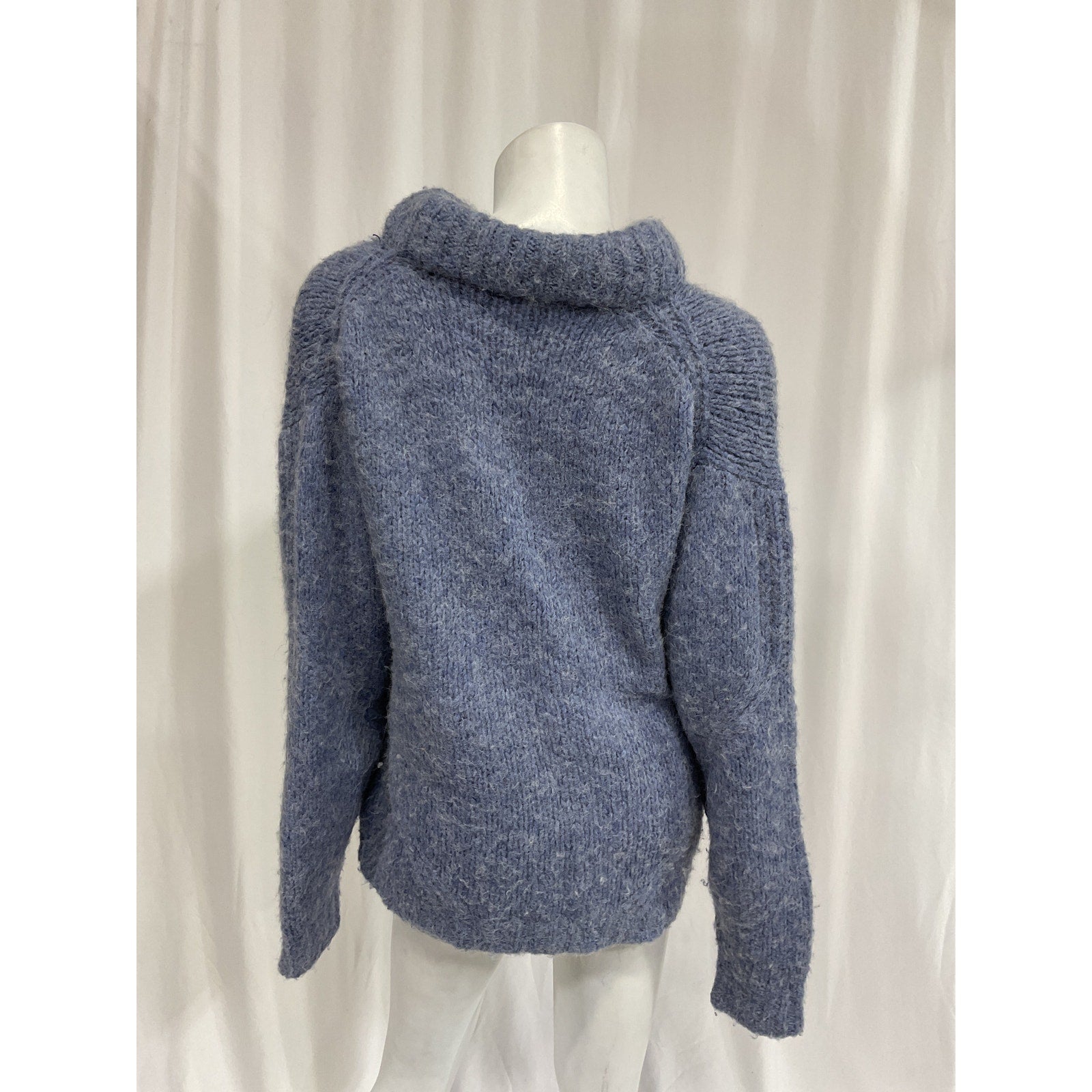Tibi Blue Cowl Neck Sweater Size M