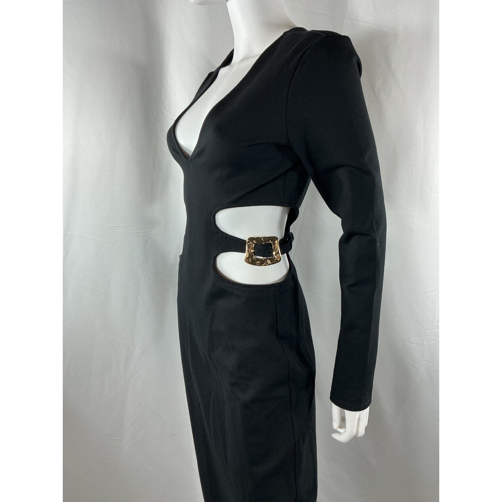 Staud 'Chantal' Black Rayon Dress Size M
