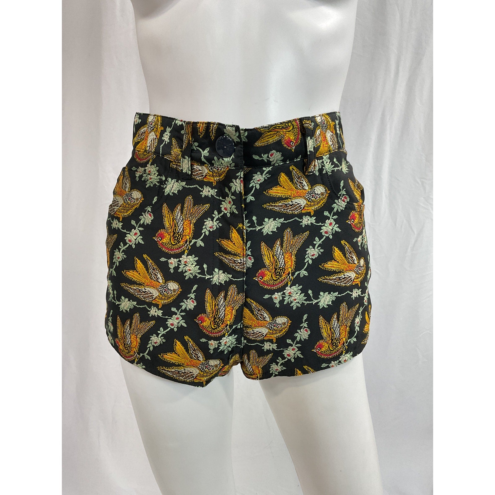 Etro 'Brocade' Black Shorts Size 2