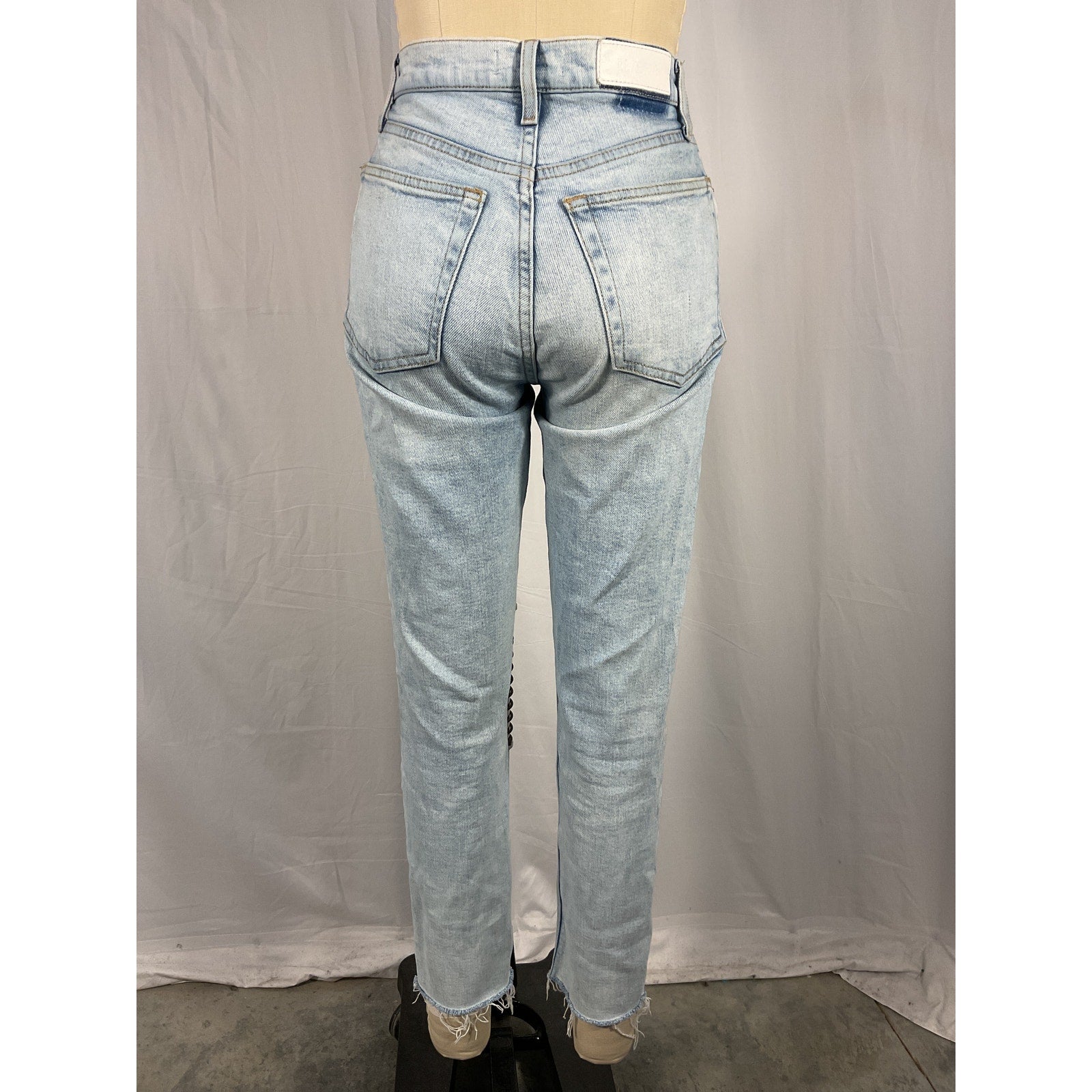 Re/Done '90s' Blue High-Rise Ankle Crop Denim Jeans Size 26