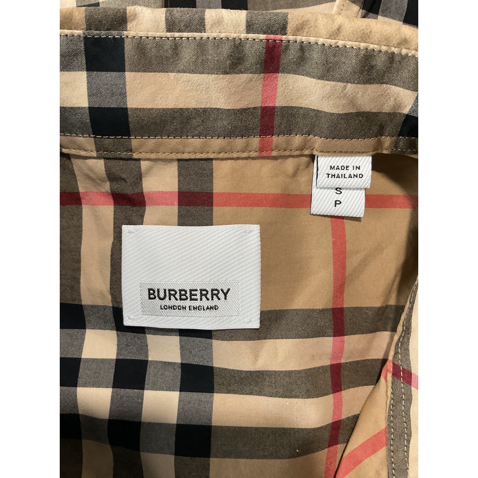 Burberry Beige Cotton Long Sleeve Shirt Size S