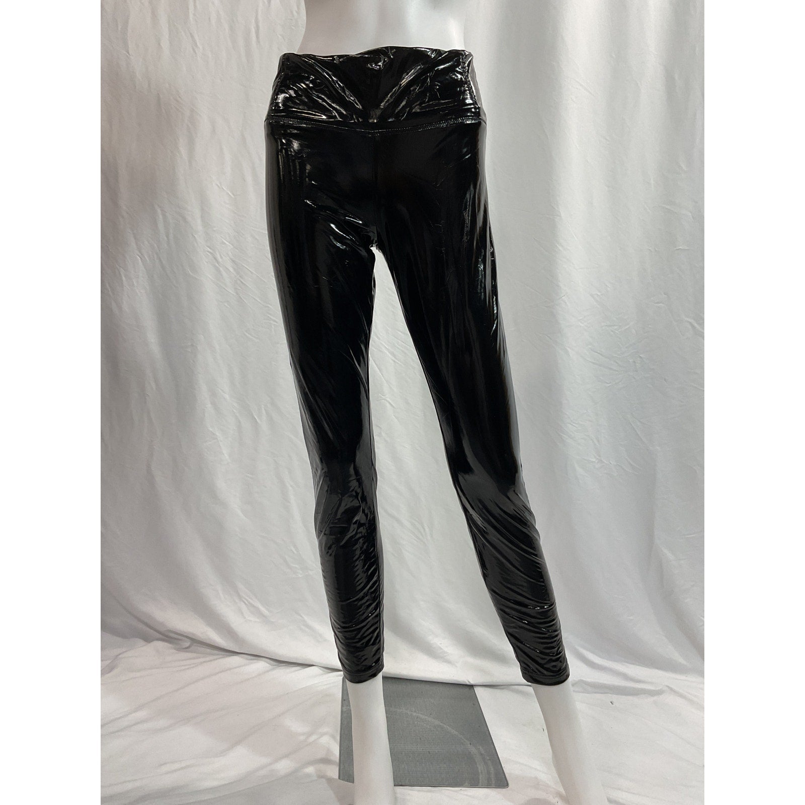Allsaints 'Cora' Black Shine High Waist Faux Leather Leggings Size 4