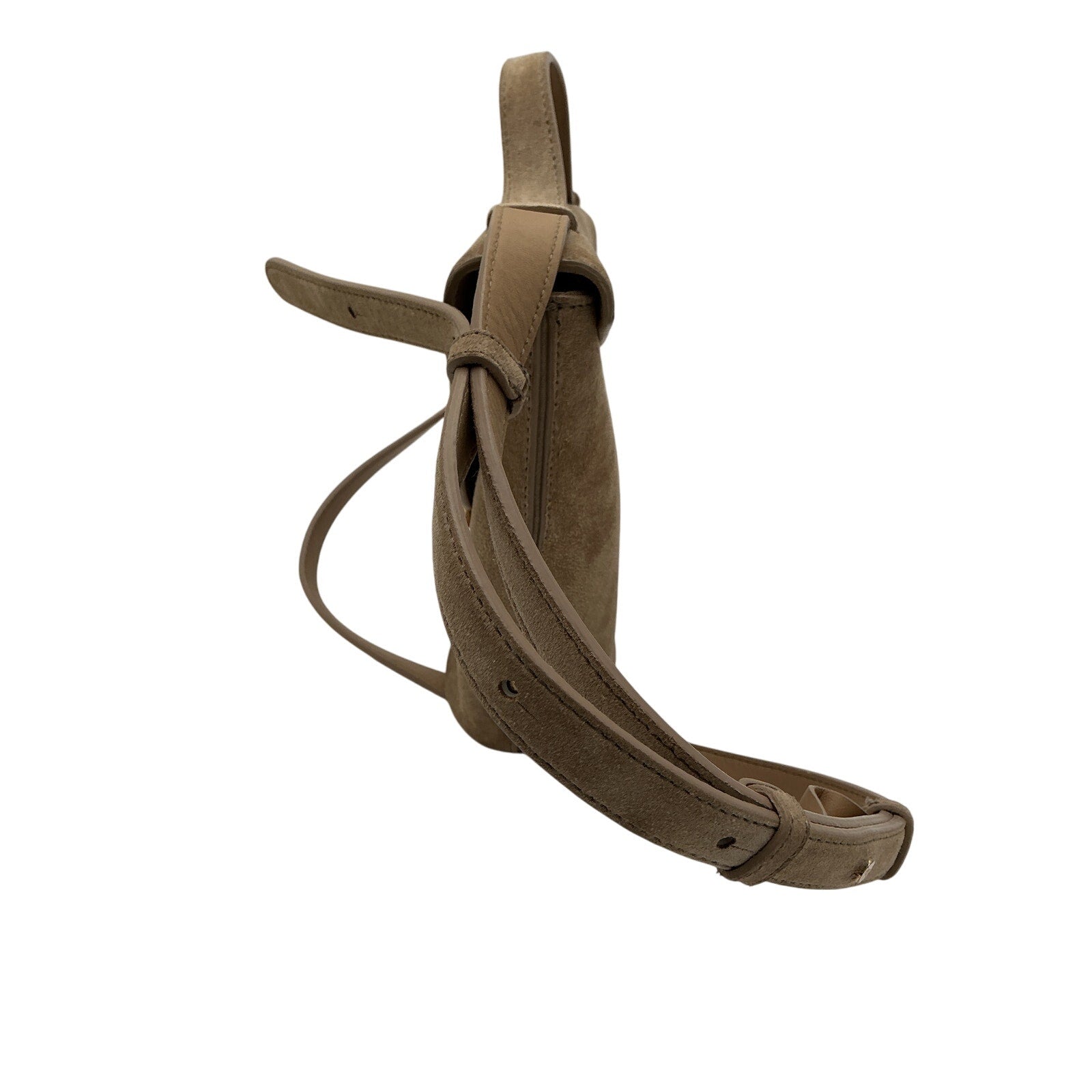 Flattered 'Evelina' Cream Suede Bag