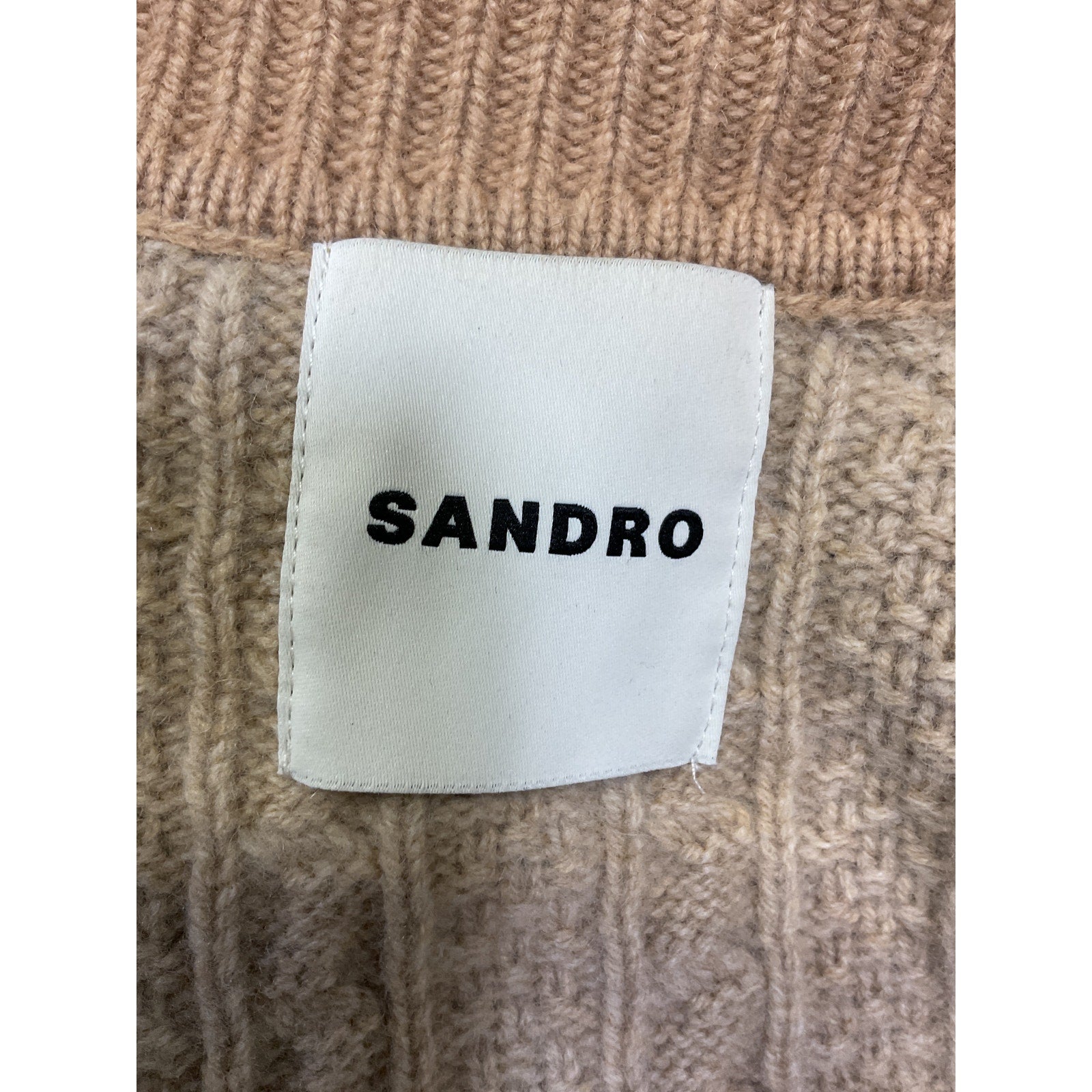 Sandro 'Simon' Brown Long Sleeve Smiley Patch Cardigan Size XS