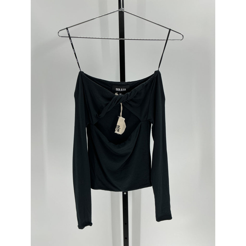 Ser.O.Ya 'Artemis' Black Modal Top Size XS