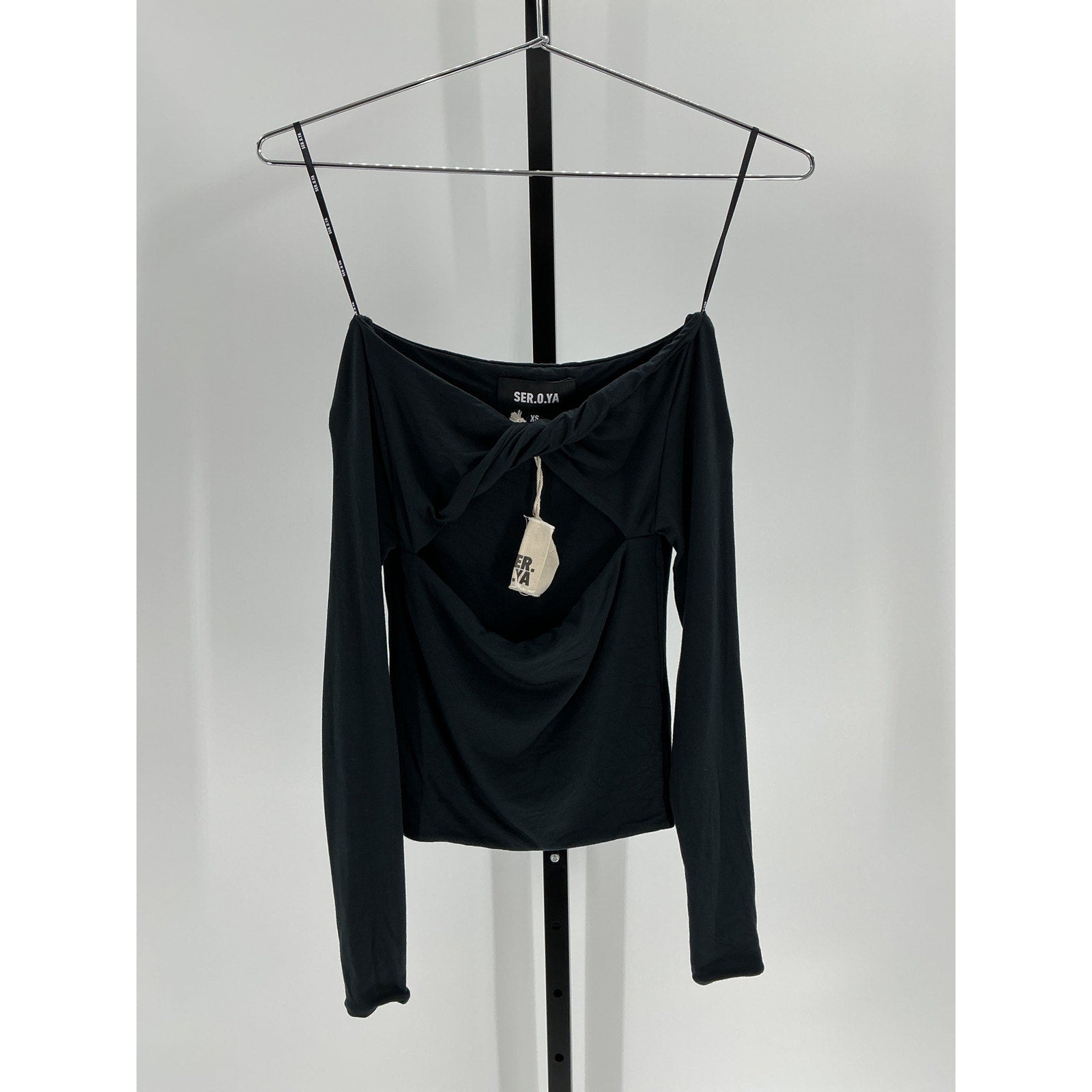 Ser.O.Ya 'Artemis' Black Modal Top Size XS