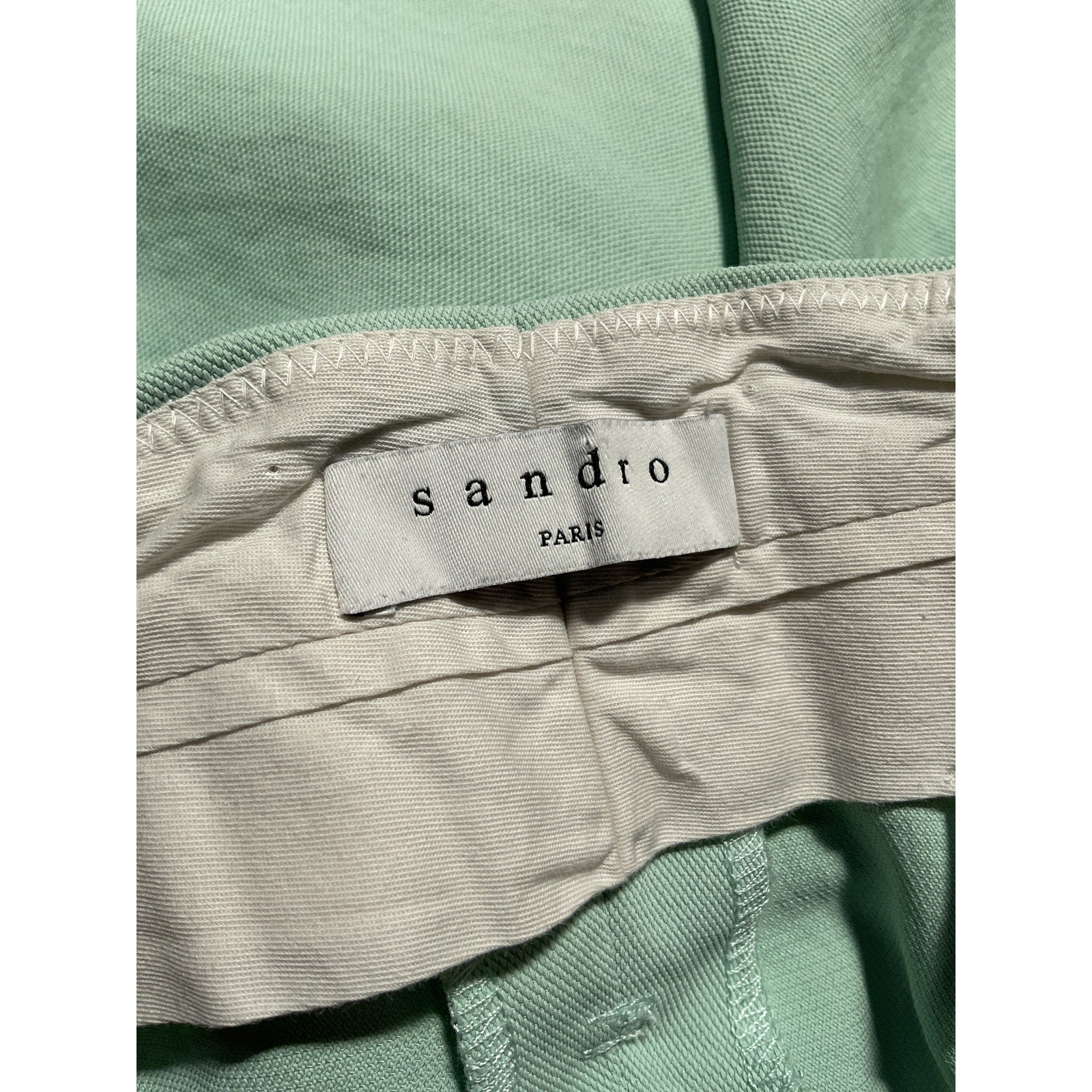 Sandro 'Artus' Green Belted High Rise Shorts Size L
