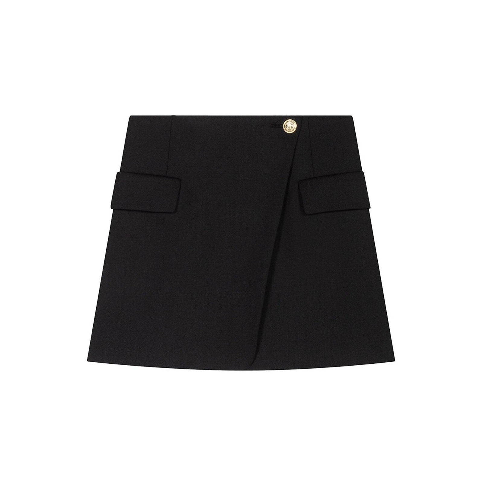 Maje 'Asymmetric' Black Wrap Skirt Size 4