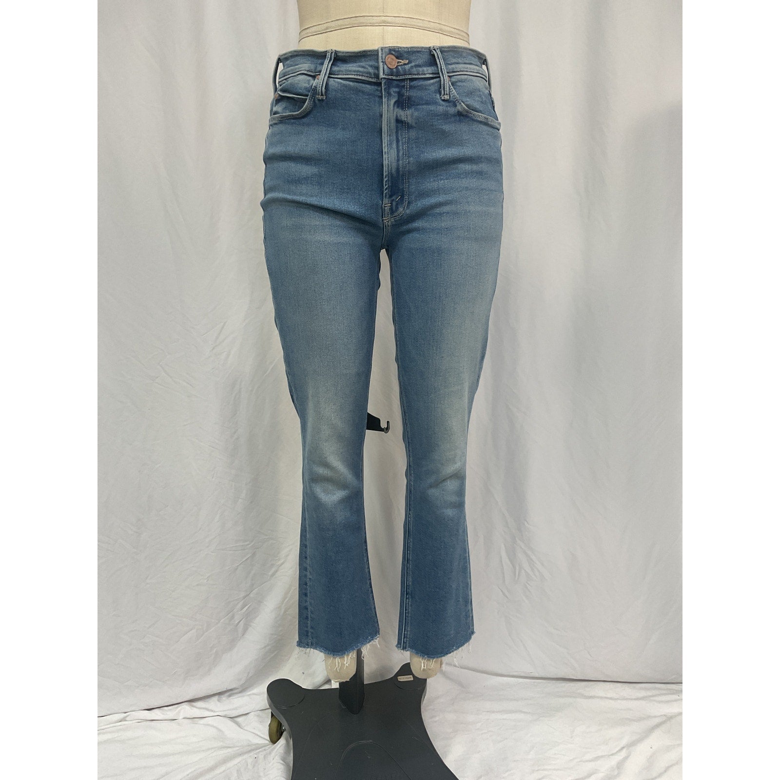 Mother 'The Dazzler' Blue Cotton Mid Rise Ankle Straight Jeans Size 30