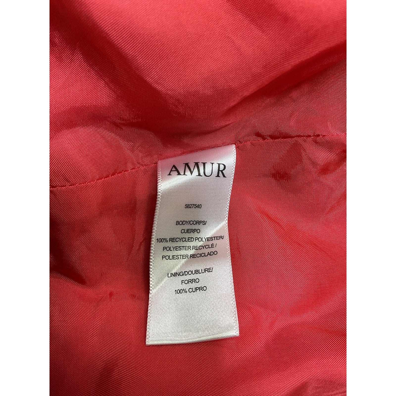 Amur 'Ainsley' Red Poly Ruffle Top Size 0