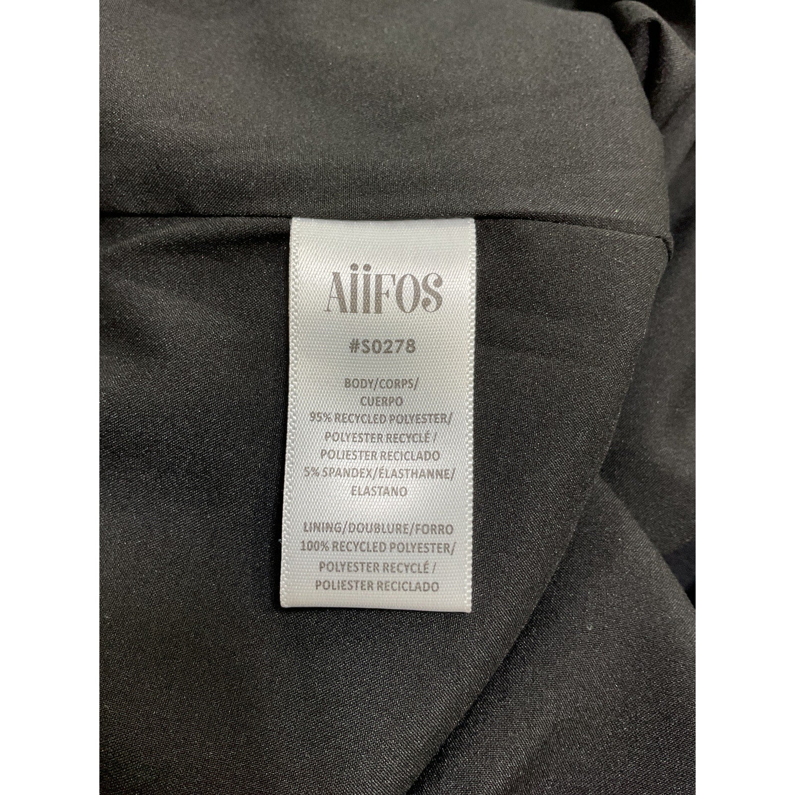 Aiifos 'Sandy' Black Polyester Dress Size XS - NWT